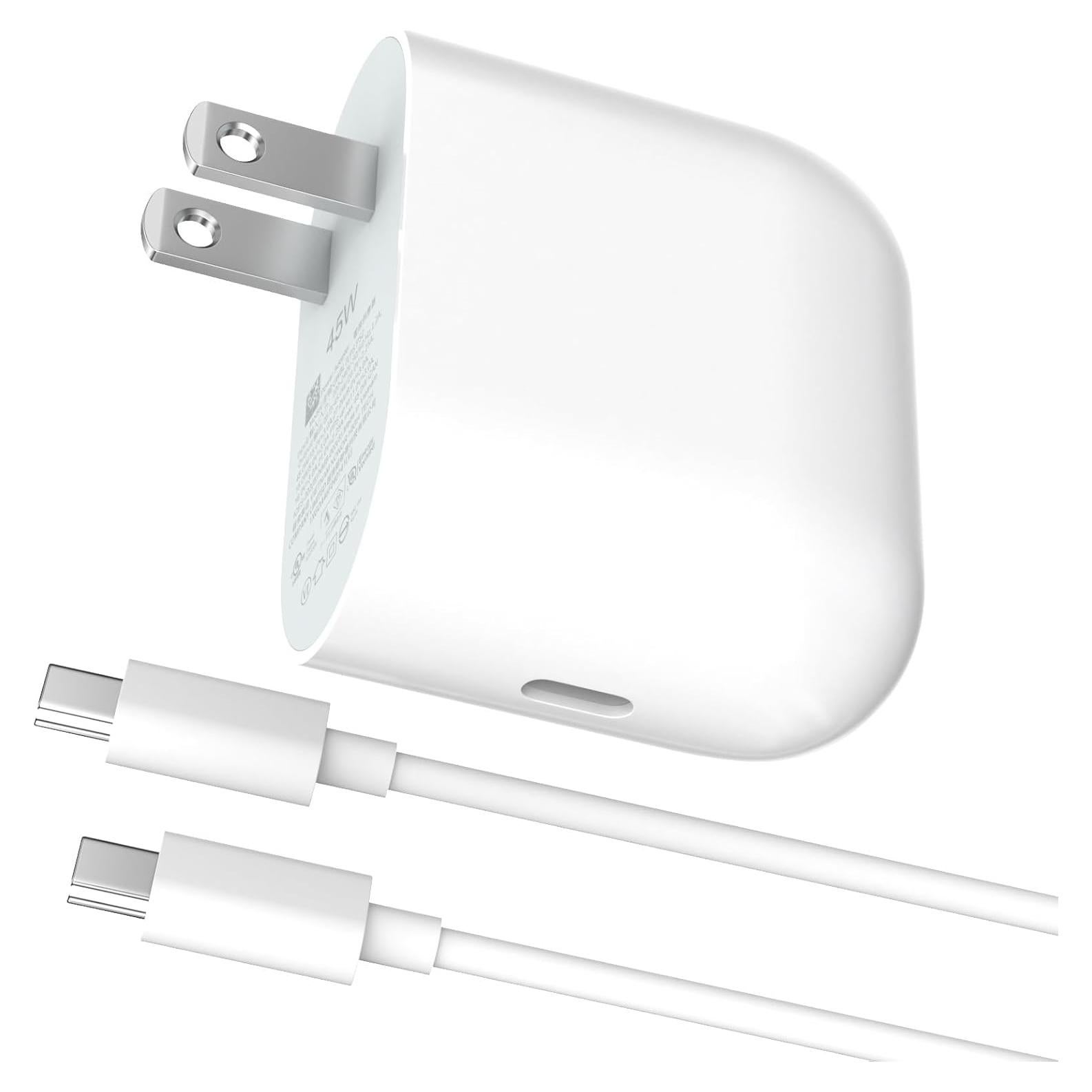 Cargador USB C 45W ELOLOHI con Cable 1.8m para Google y iPhone