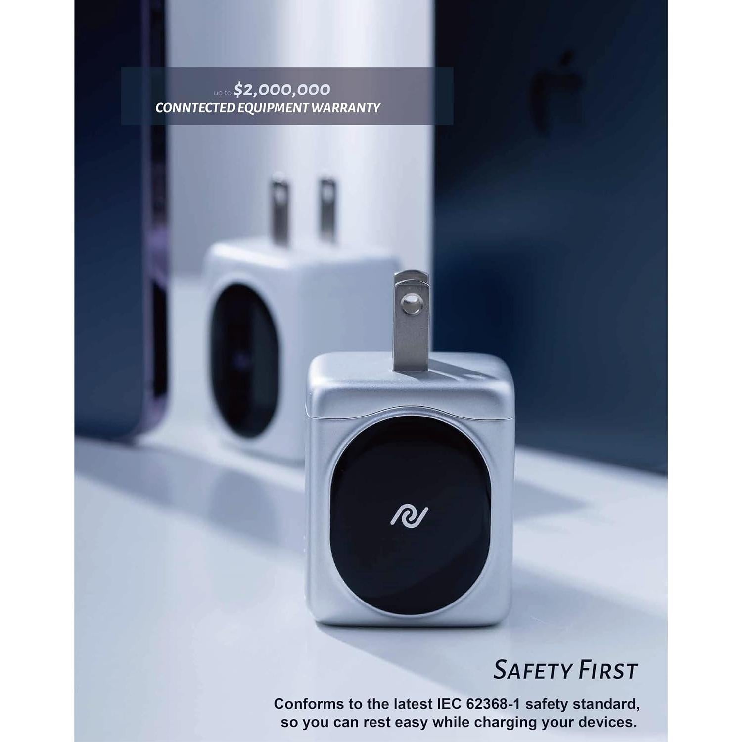 Cargador USB C GaN 65W Powerland QC65 para MacBook y iPhone