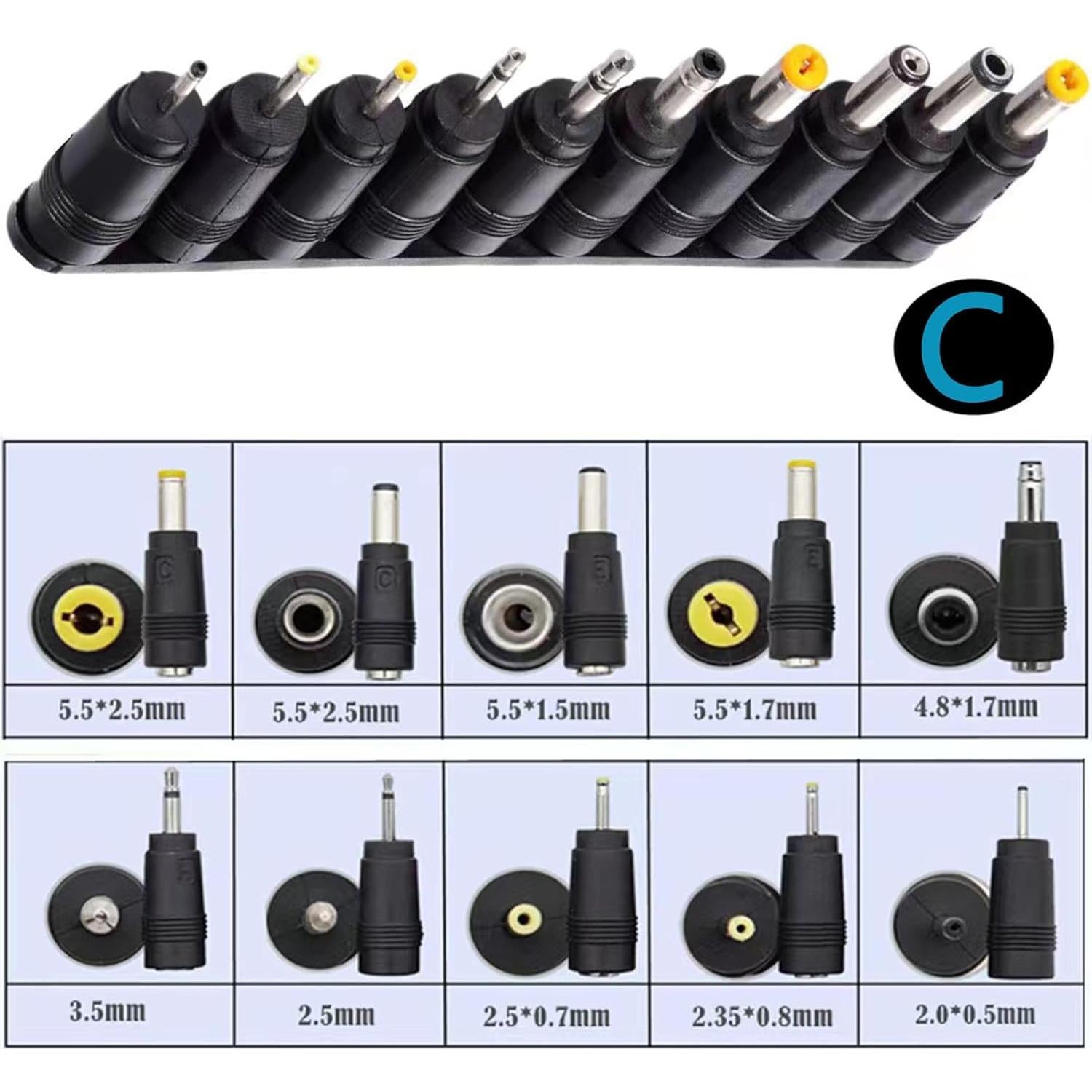 Kit de Adaptadores de Corriente DC Universal 41 PCS Minidodoca