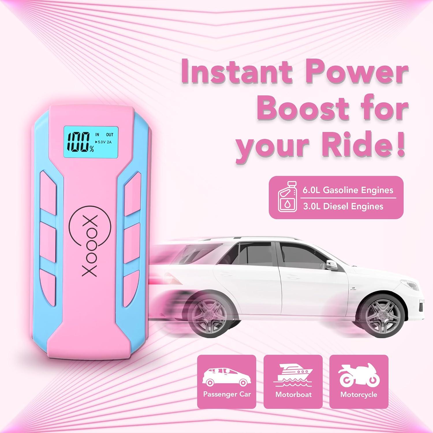 Kit de Arranque de Batería Portátil XoooX A10 2000A Rosa