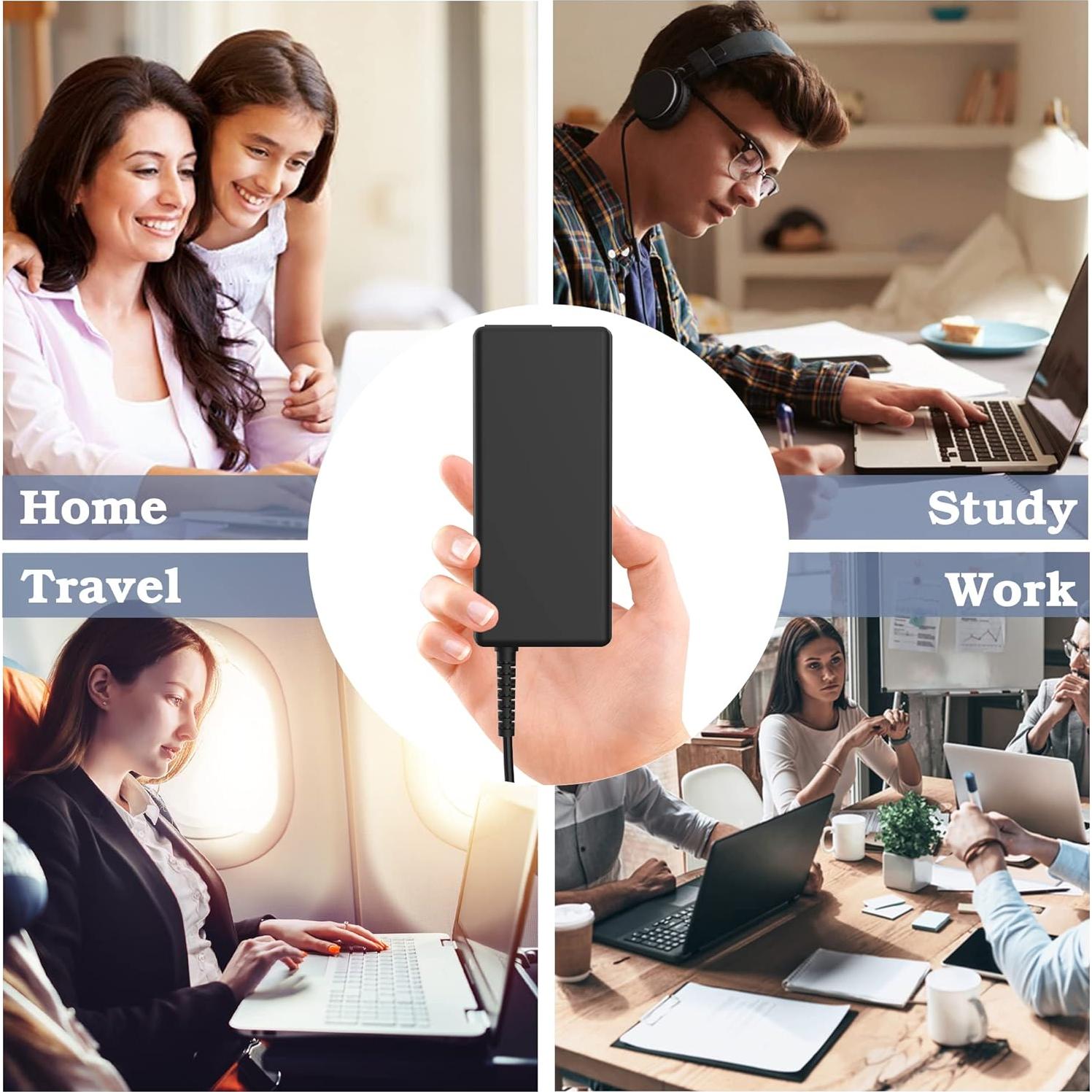 Cargador USB-C 65W YEOTSMUT para Laptop HP, Dell, Lenovo