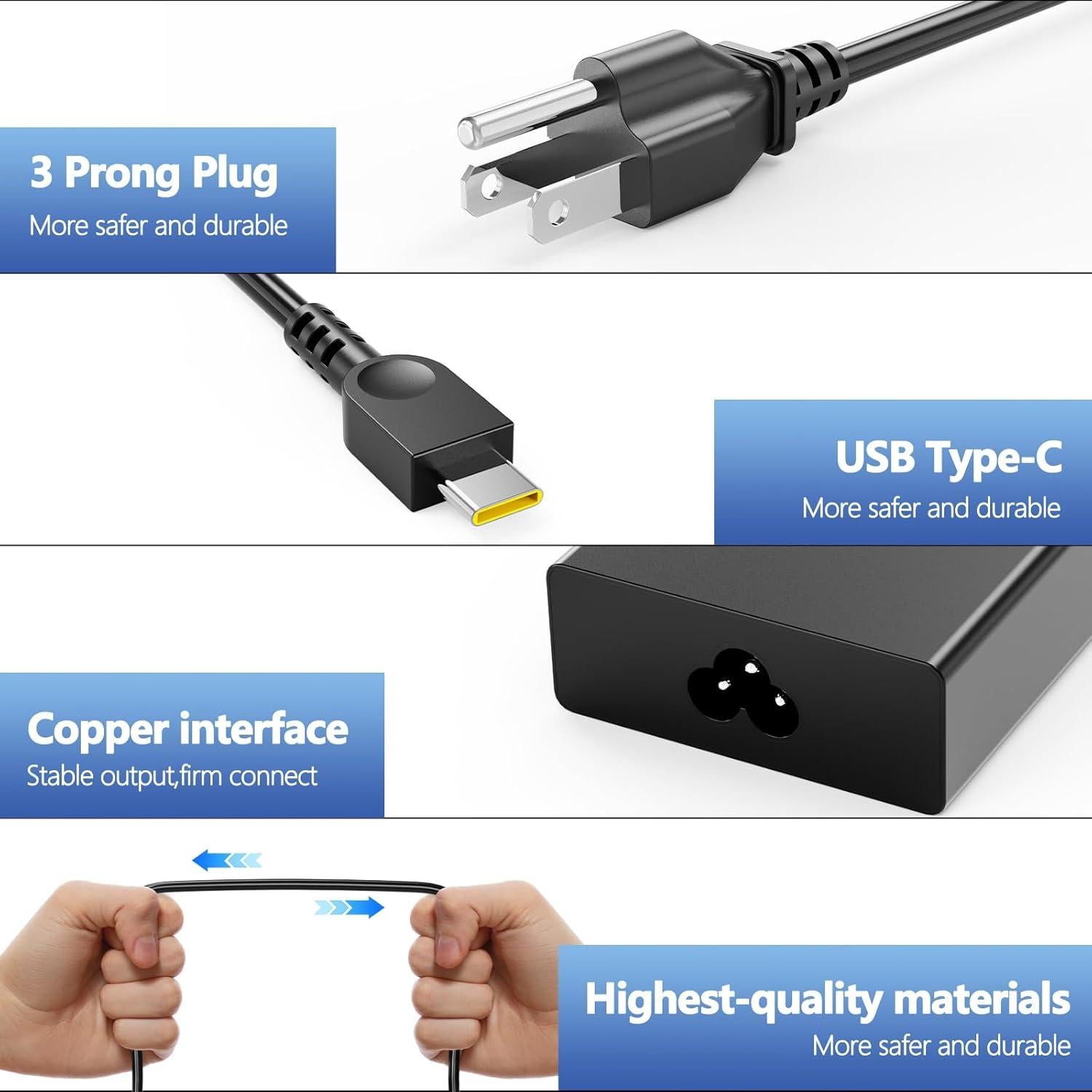 Cargador USB C 100W Lenovo Yoga 9 9i 7 7i ThinkBook