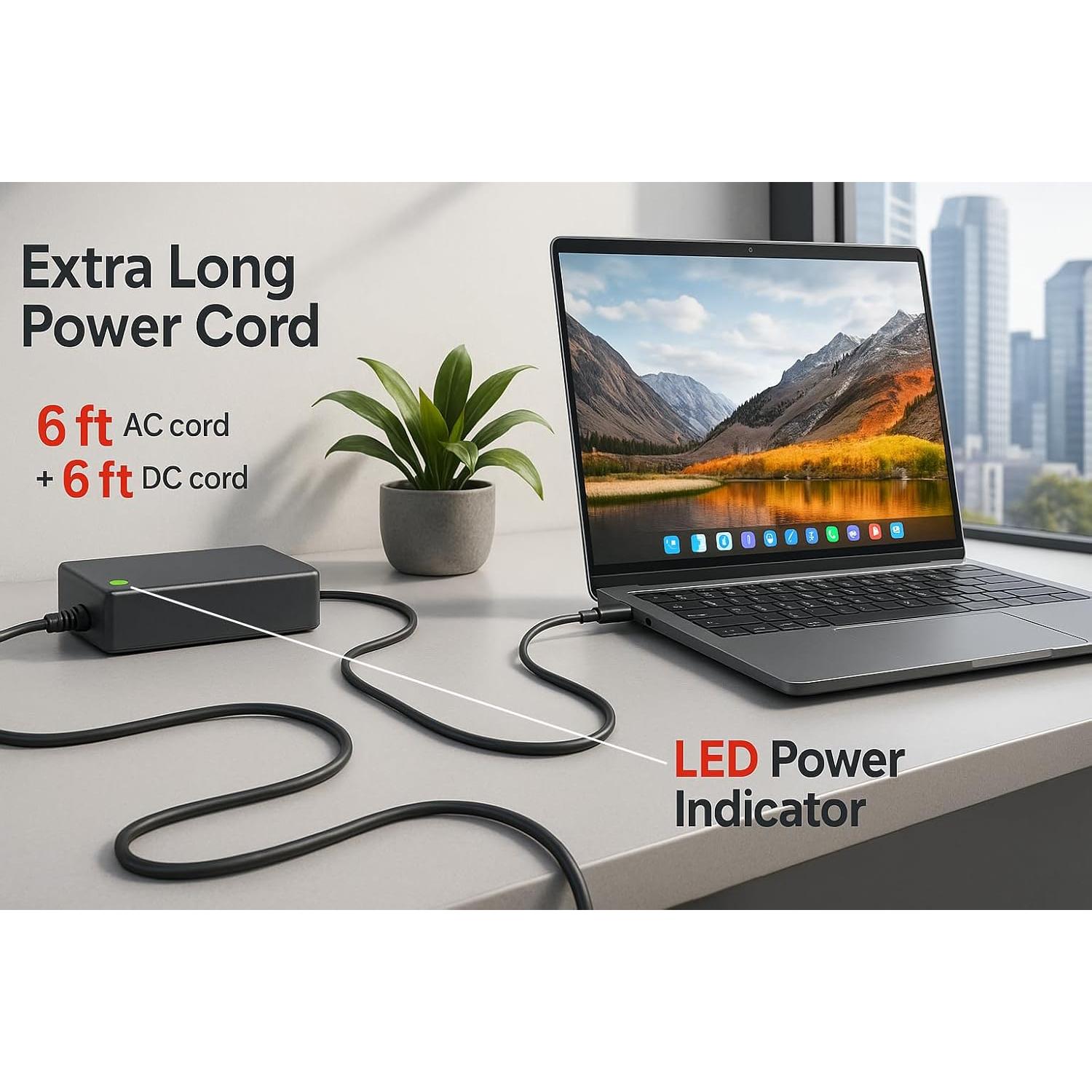 Adaptador de CA EPMUSA 40W-65W para Dynabook y Satellite