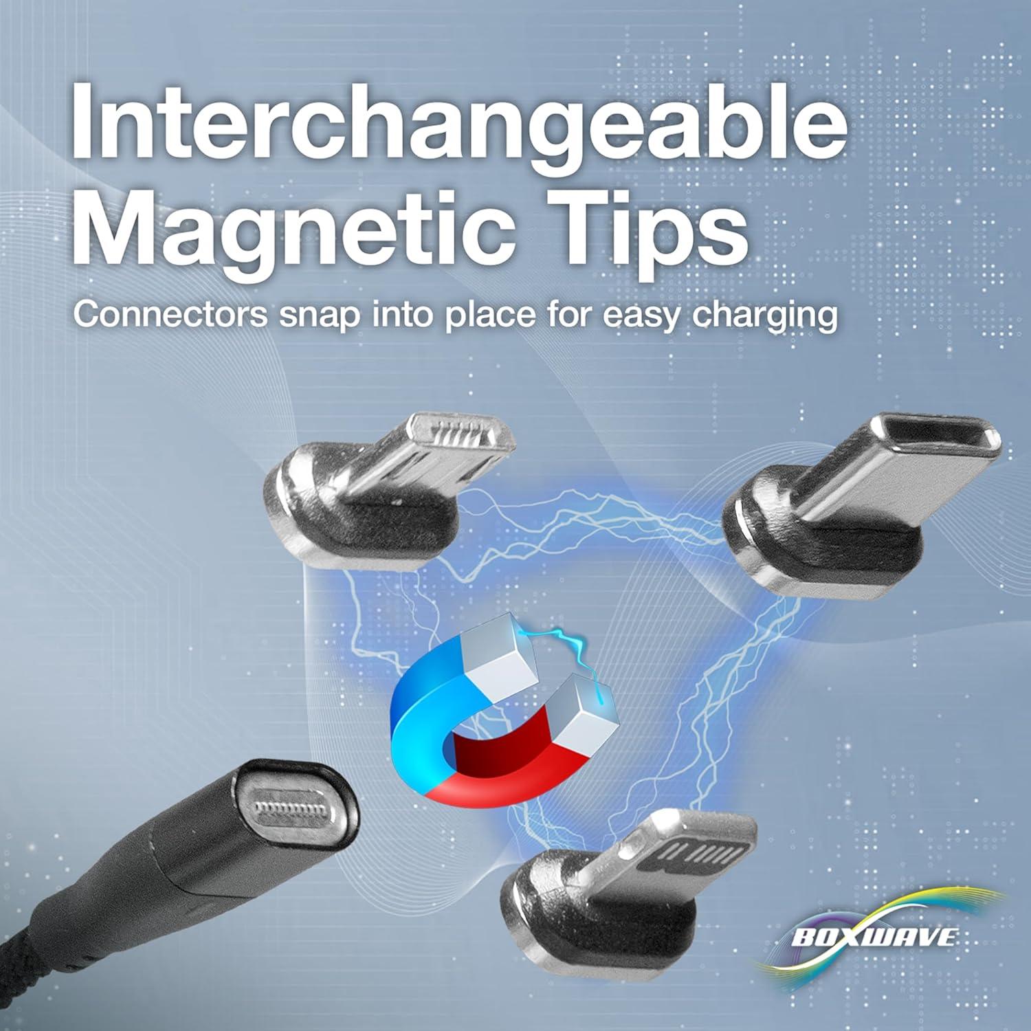 Cable MagnetoSnap BoxWave 100W USB-C Micro para Eurocom