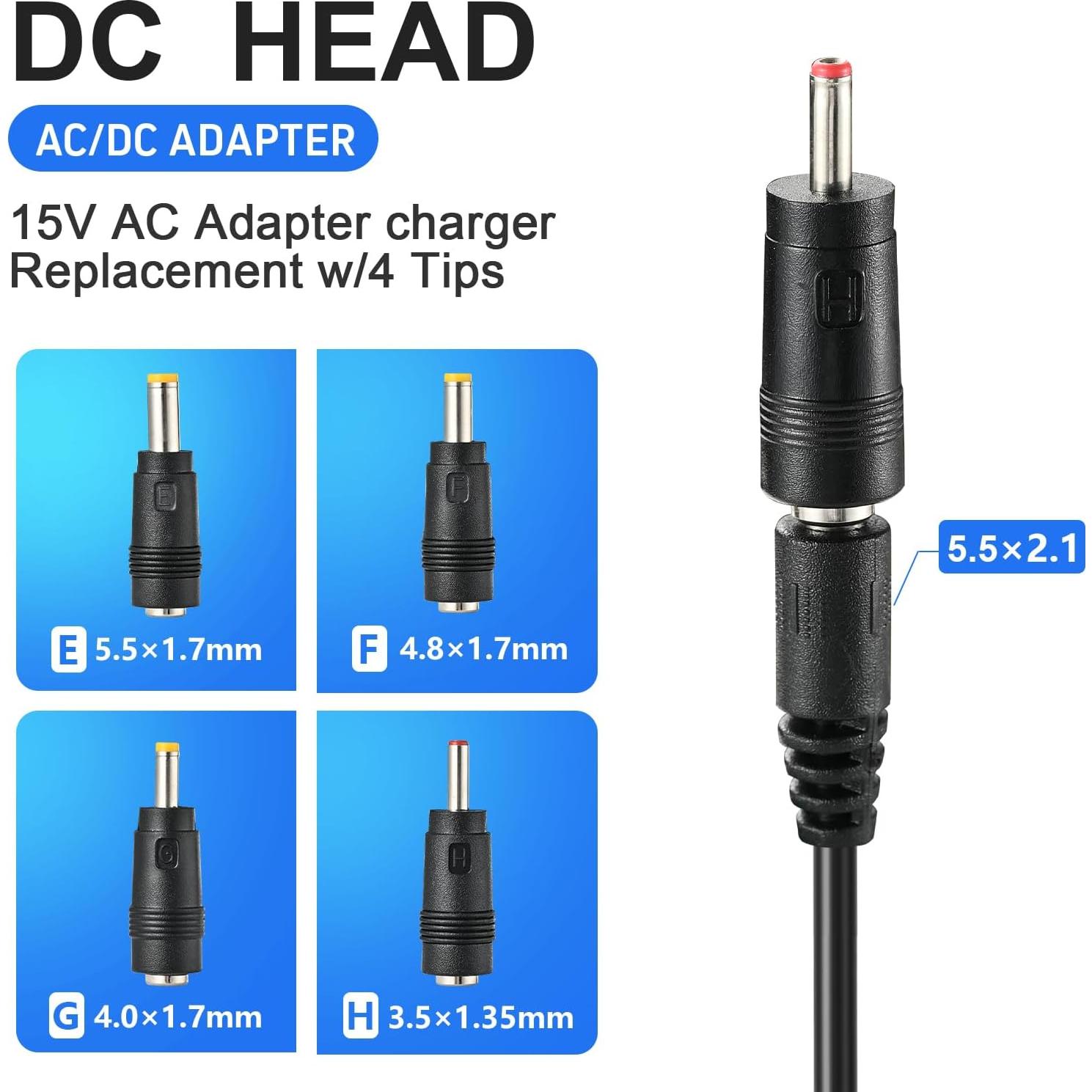 Cargador 15V 1A YDRANT para Arrancador de Coche Portátil