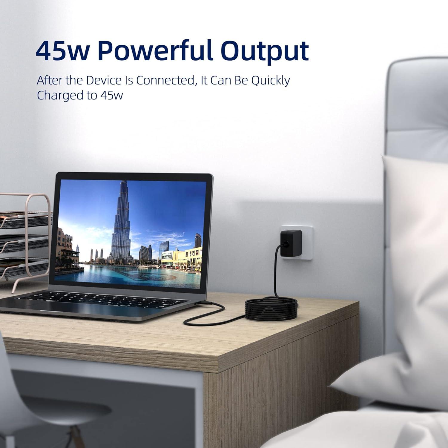 Cargador de CA 45W Nicpower para Samsung Galaxy Chromebook