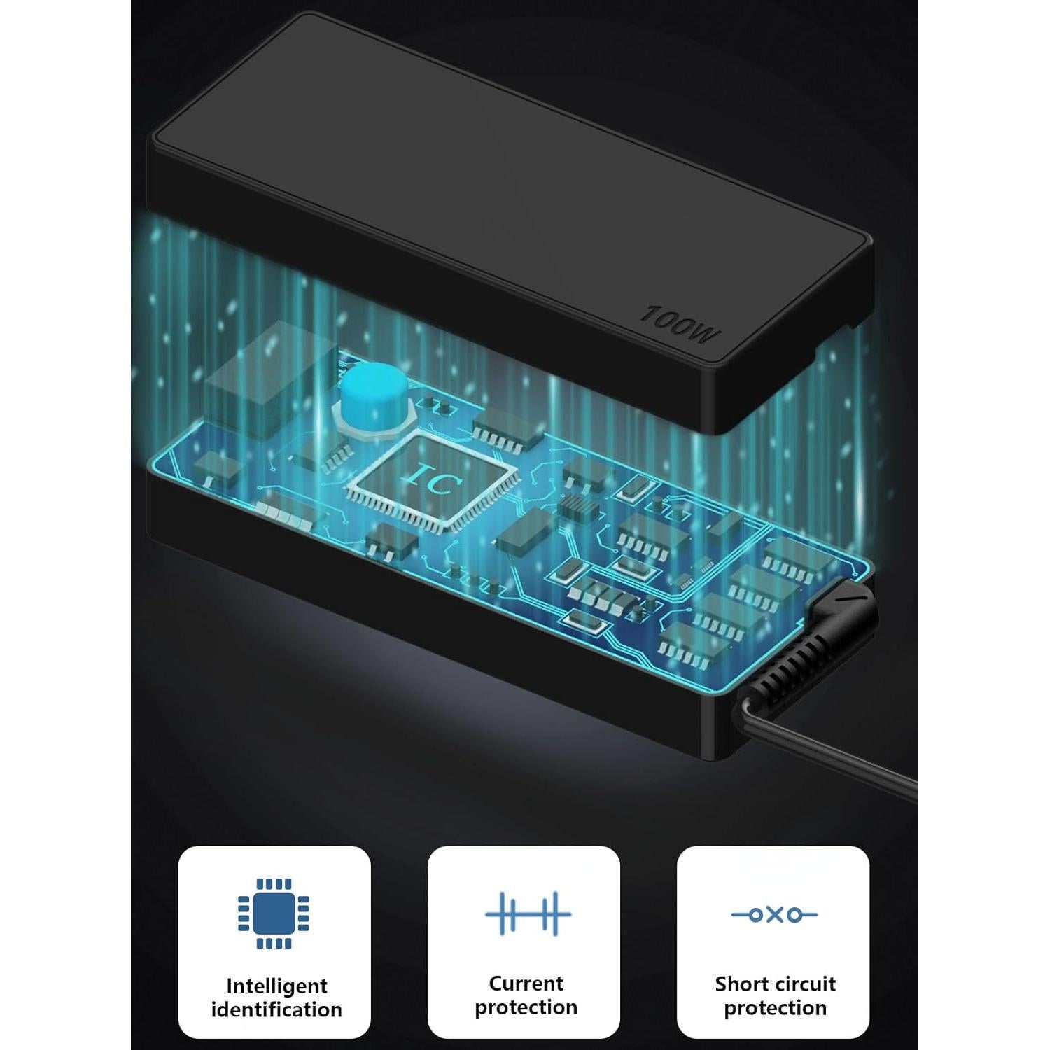 Cargador USB C 100W DONGGUAN para Laptop Asus, MacBook, Lenovo, HP