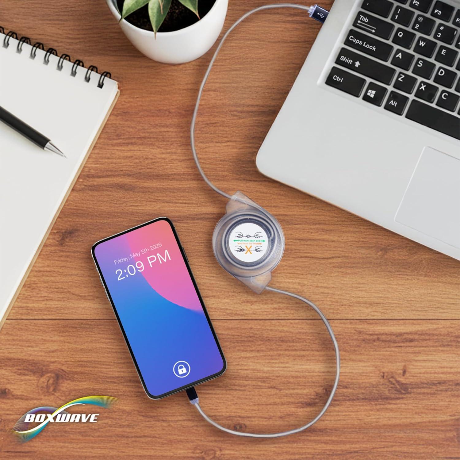 Cable Retráctil BoxWave Compatible con Lava Z71 - miniSync