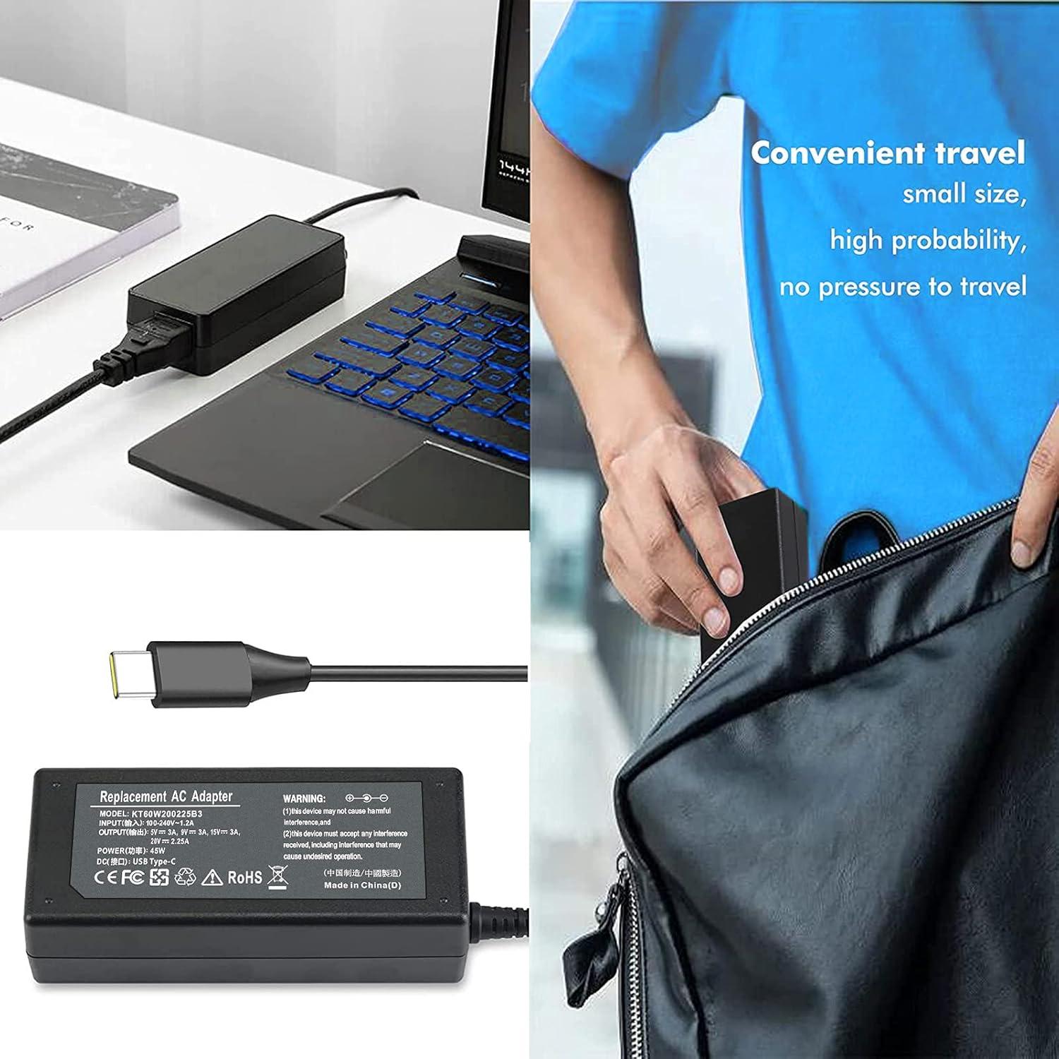 Cargador USB C 45W DMKAOLLK para Chromebook HP y más