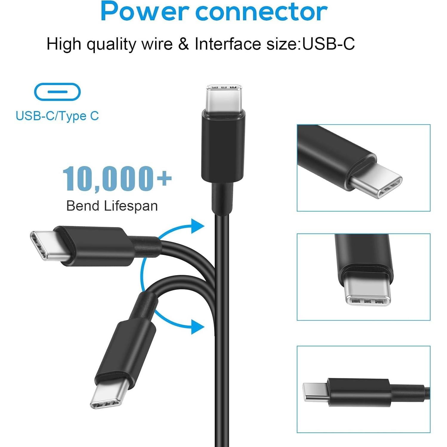 Cargador USB-C 65W TREE.NB para Lenovo, Dell, HP, Acer