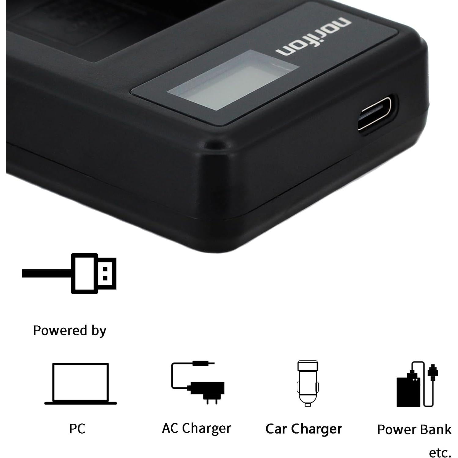 Cargador USB LCD Norifon NP-BD1 para Cámaras Sony