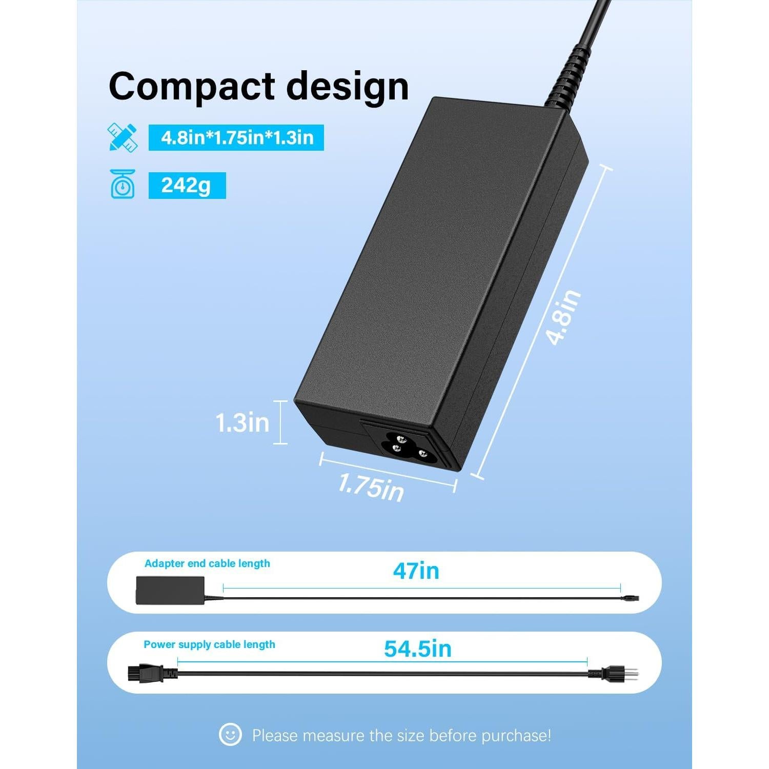 Cargador Universal 90W RicChic para Laptop HP Dell Lenovo