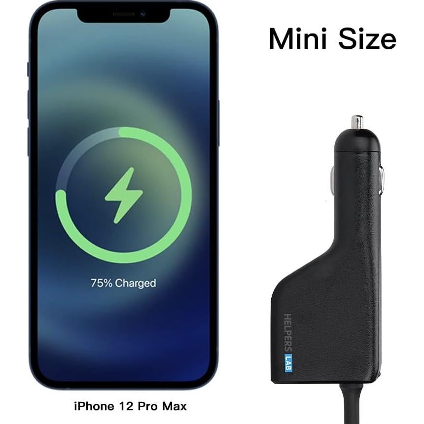 12V 24V Input Laptop Car Charger 16V 18.5V 19V 19.5V 20V DC Power Adapter 90W with 18W QC3.0 USB & 16 Tips 108W Universal for HP Dell IBM Lenovo Acer ASUS Compaq Samsung Sony and More