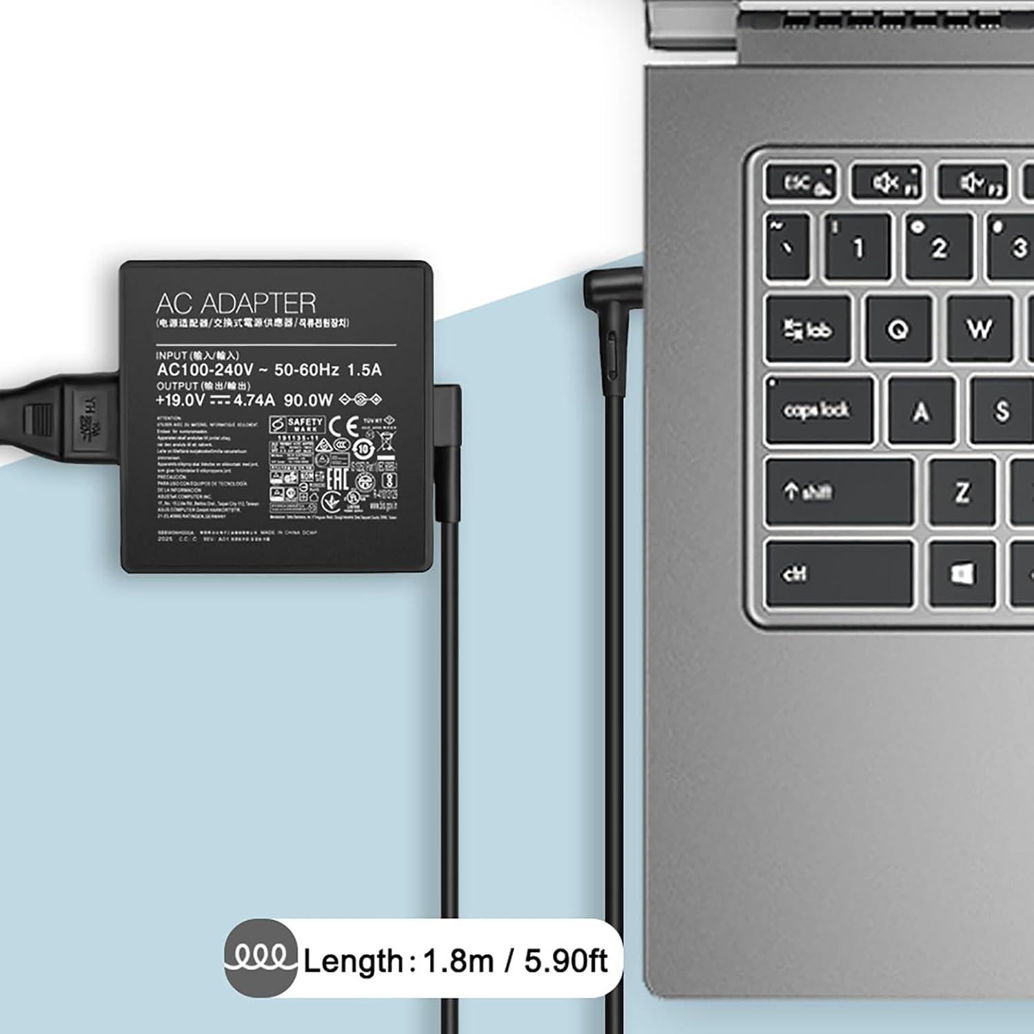 Cargador de Laptop 90W Asus Vivobook ExpertBook 4.5x3.0mm