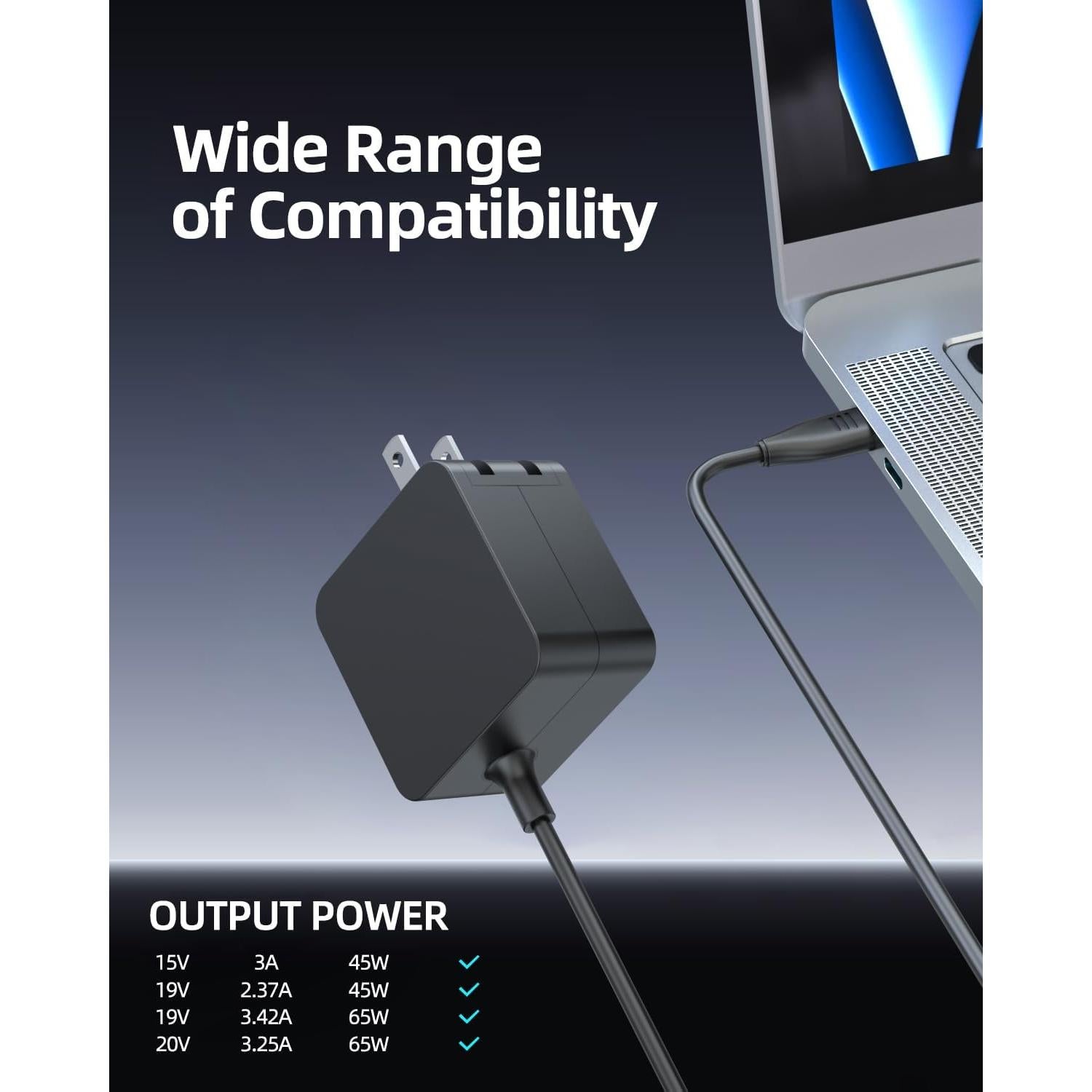 Cargador USB-C 65W Zondol para Asus Vivobook y Zenbook