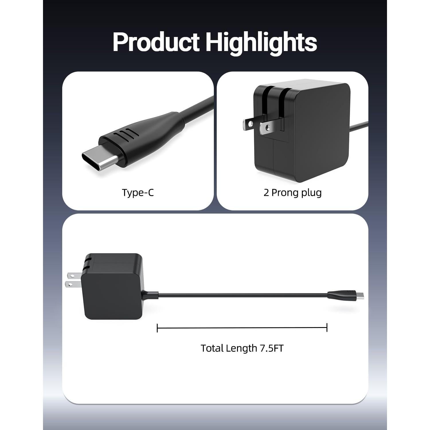 Cargador USB-C 65W Zondol para Asus Vivobook y Zenbook