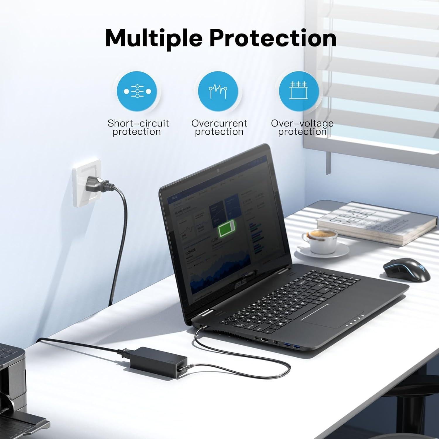 Cargador USB-C 65W DONGERDI para Laptops Asus y Chromebook