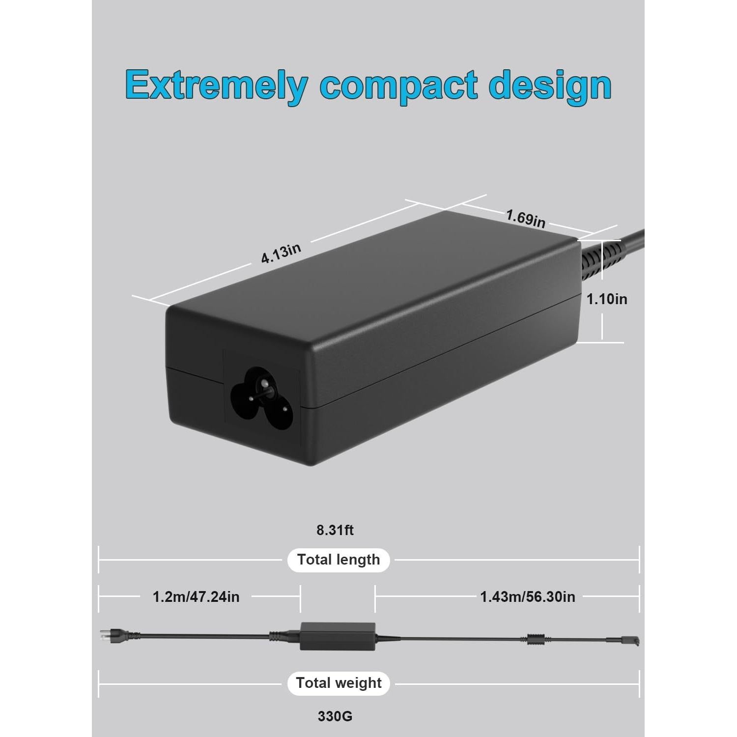 Cargador de Laptop 65W HSXIRQA Compatible con Acer