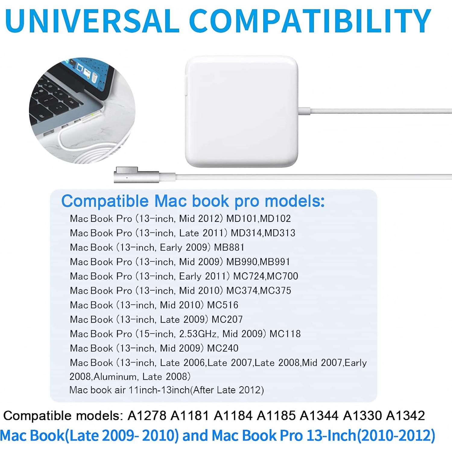 Cargador MacBook Pro 60W MagSafe L para 13" 2009-2012