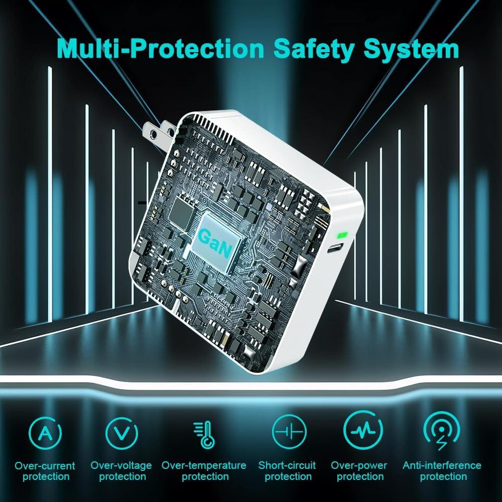 Cargador 100W GaN para MacBook Pro/Air M1 M2 M3 M4