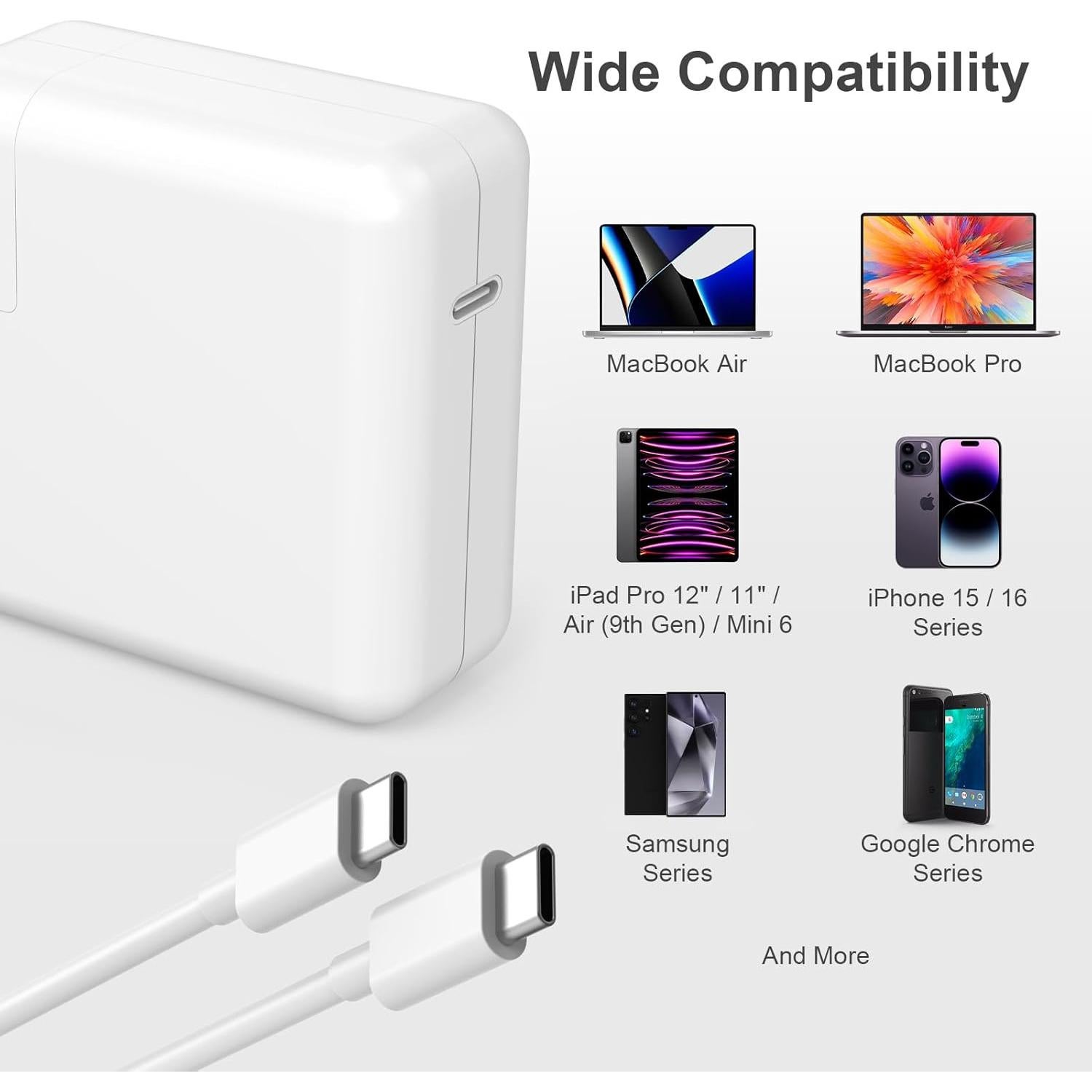 Cargador Rápido 140W USB-C para MacBook Pro y Air