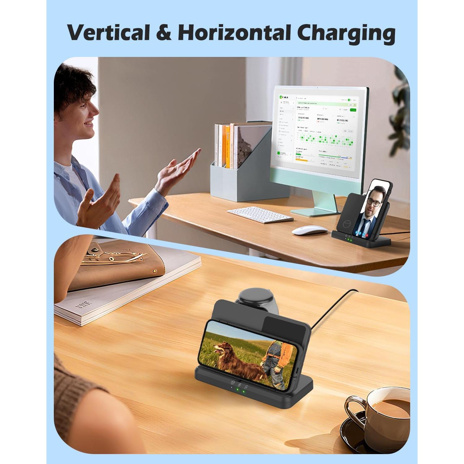 Cargador Inalámbrico 3 en 1 Google Pixel - Estación Plegable