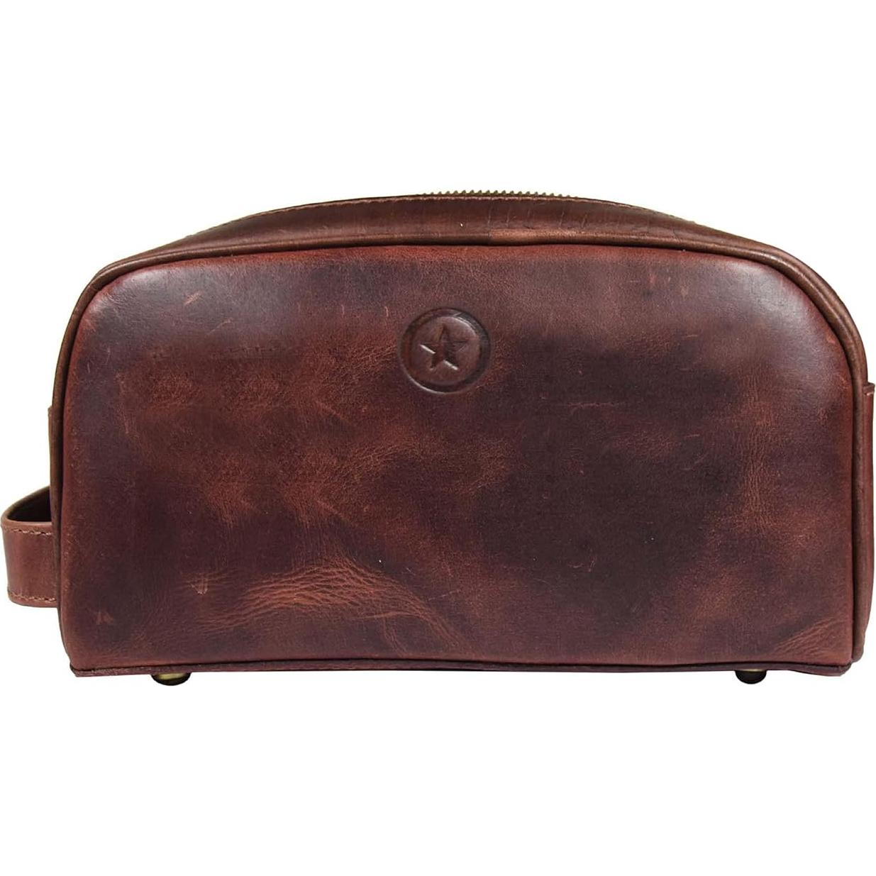 Neceser de Viaje de Cuero Aaron 26x12x14cm Impermeable