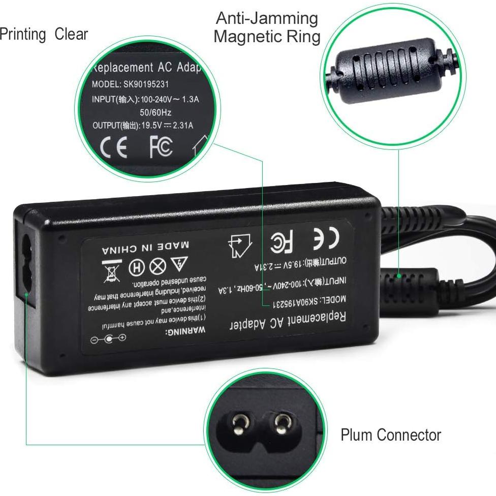 Cargador de Laptop 45W VillaCool Compatible con HP 14"