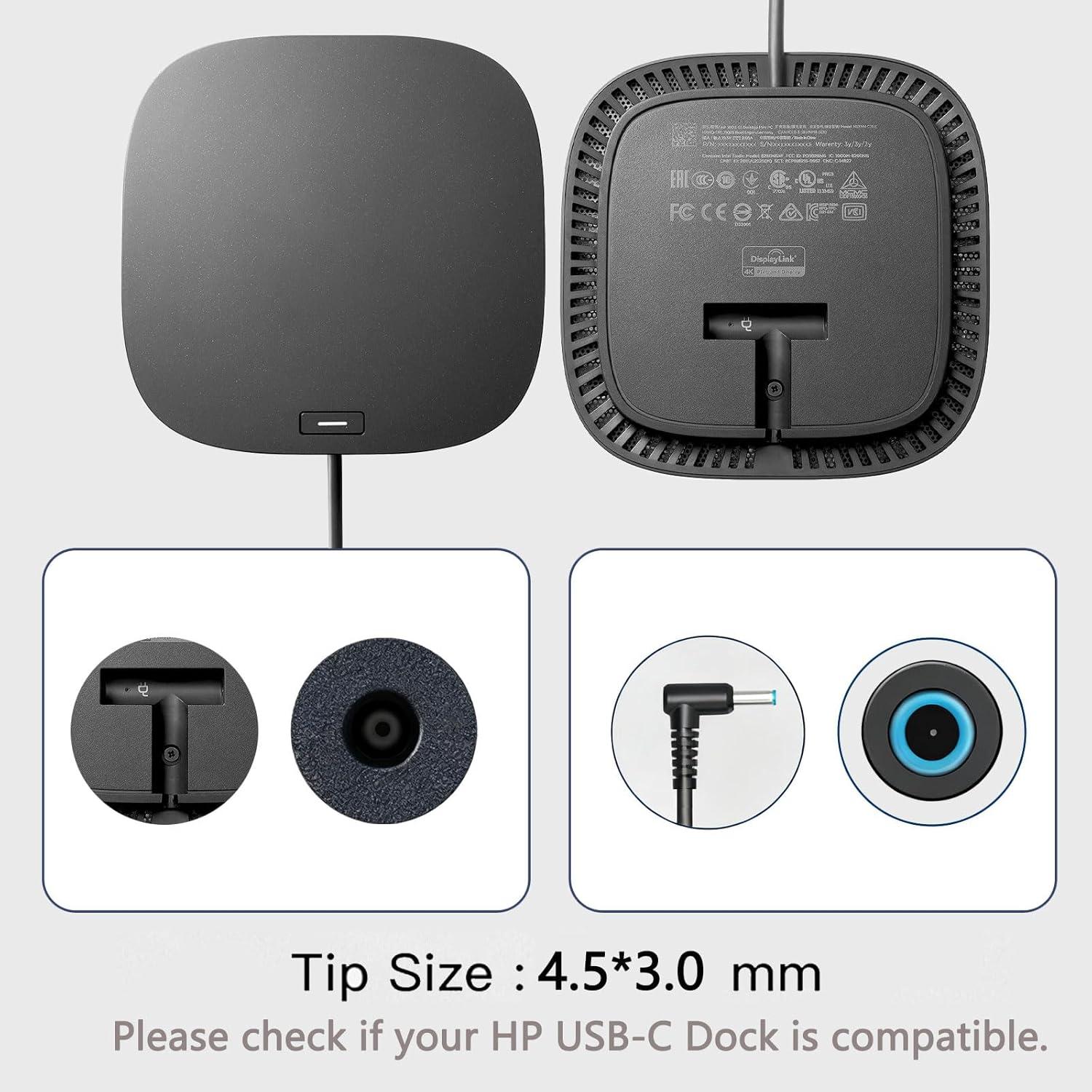 Cargador de Laptop 120W HP USB-C Dock G5 4.5x3.0mm