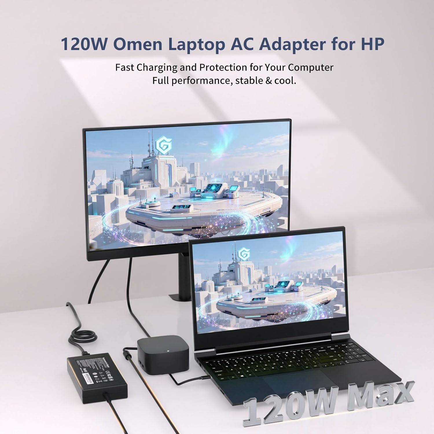 Cargador de Laptop 120W HP USB-C Dock G5 4.5x3.0mm