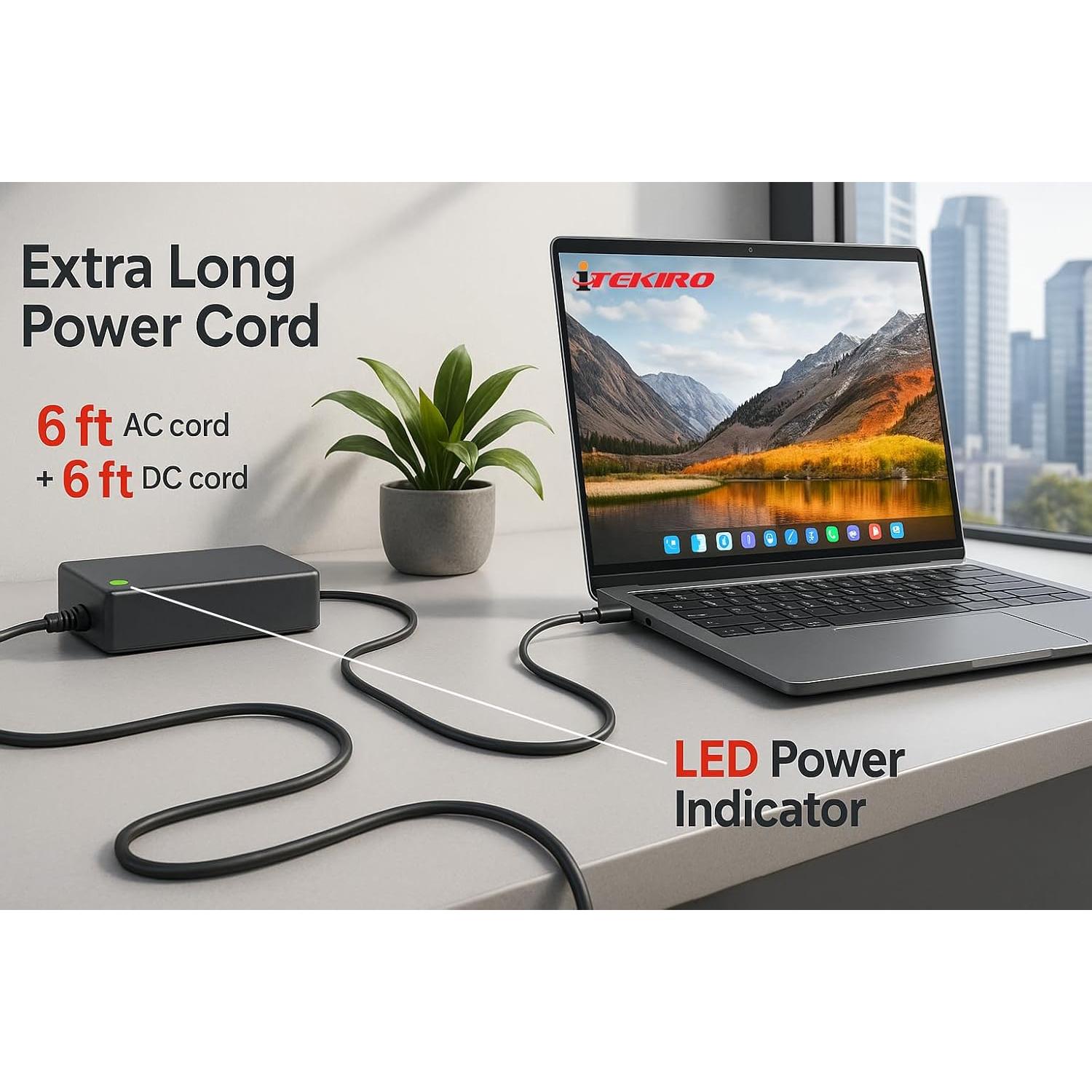 Adaptador AC iTEKIRO 120W para laptops EVOO y Gigabyte