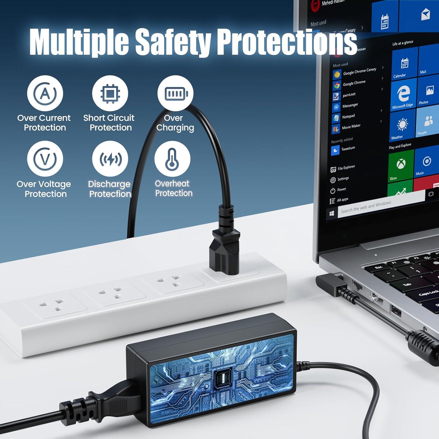 Cargador de Laptop Acer 65W/45W Adaptador CA S7/S5/S3/R13/R15