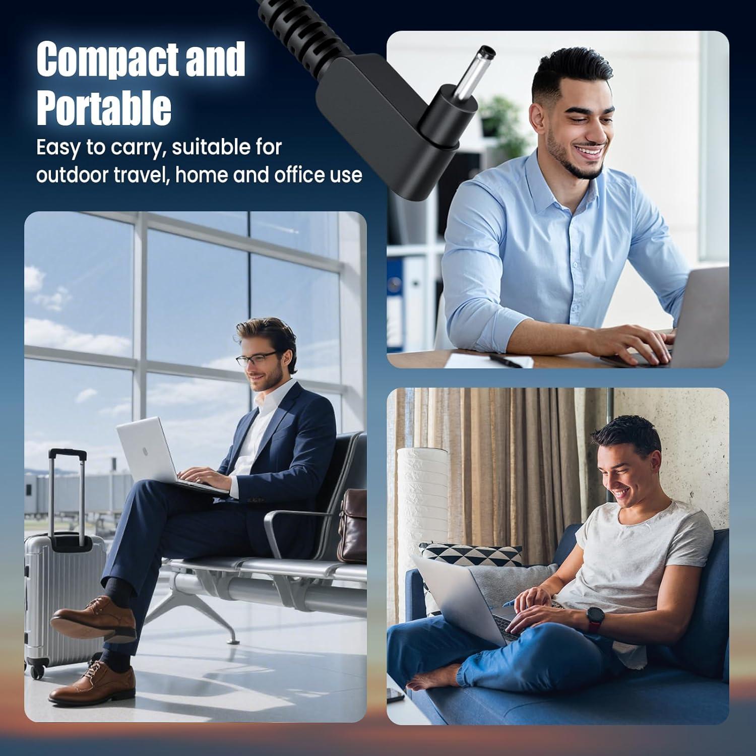 Cargador de Laptop Acer 65W/45W Adaptador CA S7/S5/S3/R13/R15