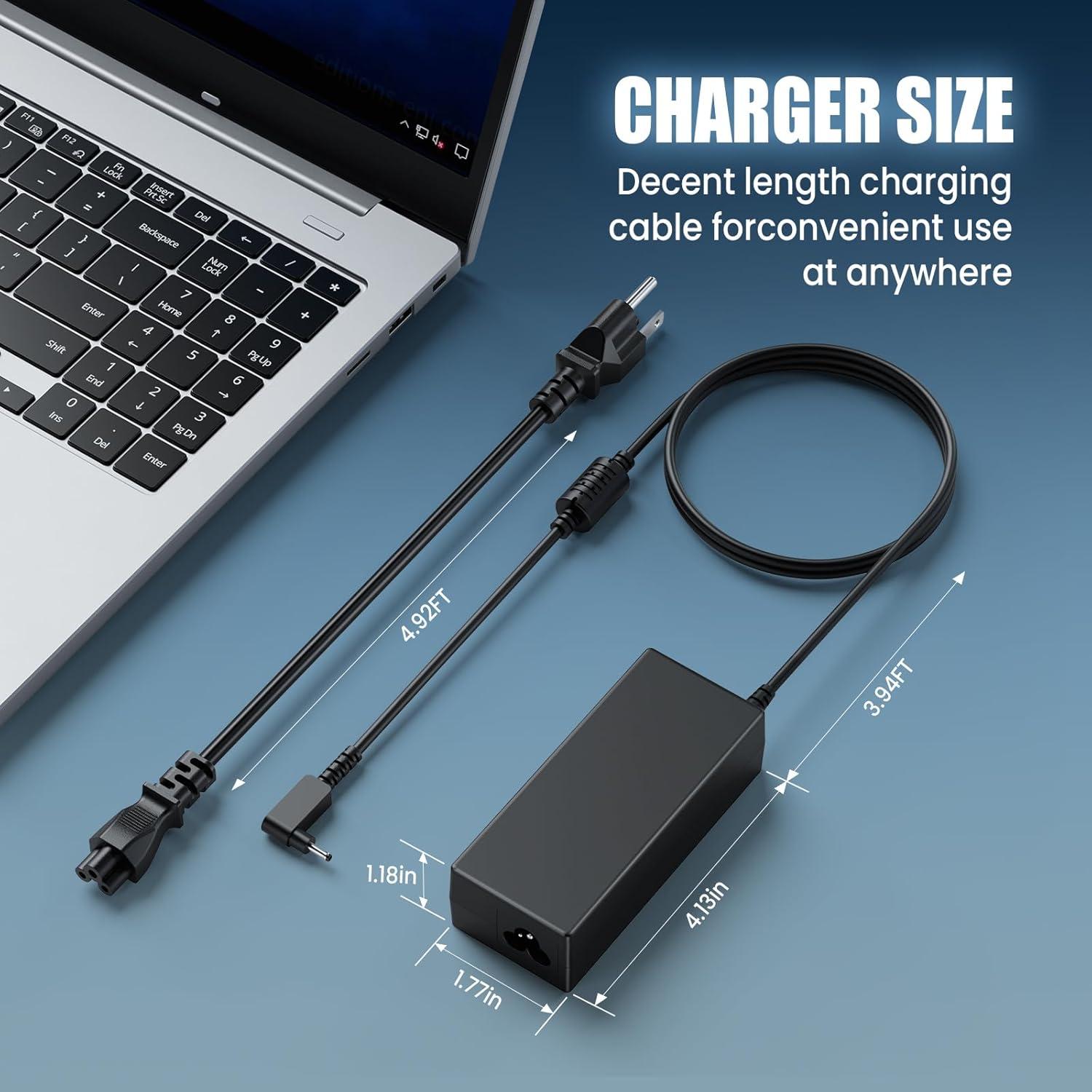 Cargador de Laptop Acer 65W/45W Adaptador CA S7/S5/S3/R13/R15