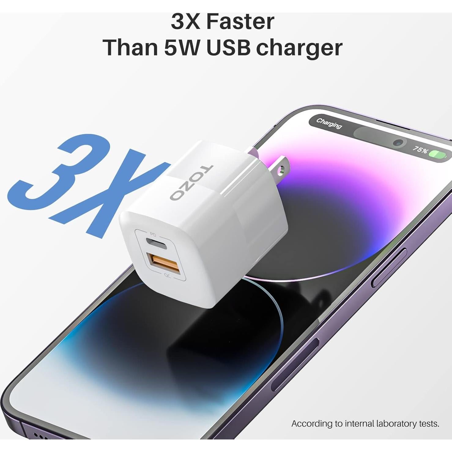 Cargador de Pared TOZO C3 33W PD USB-C Blanco