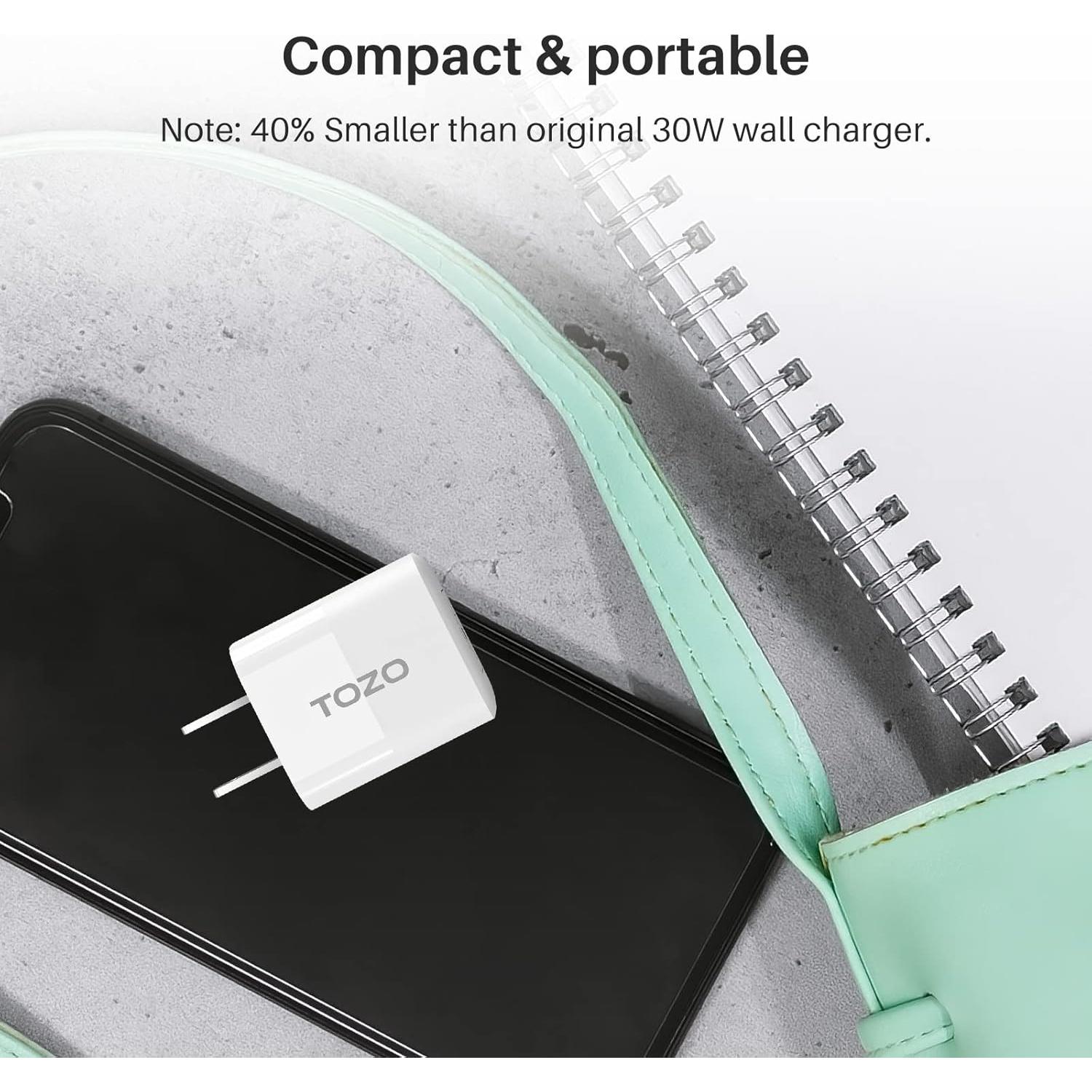 Cargador de Pared TOZO C3 33W PD USB-C Blanco