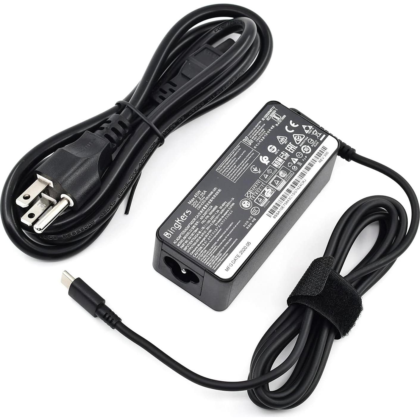 Cargador 45W Tipo-C USB-C BINGKERS para Lenovo ThinkPad