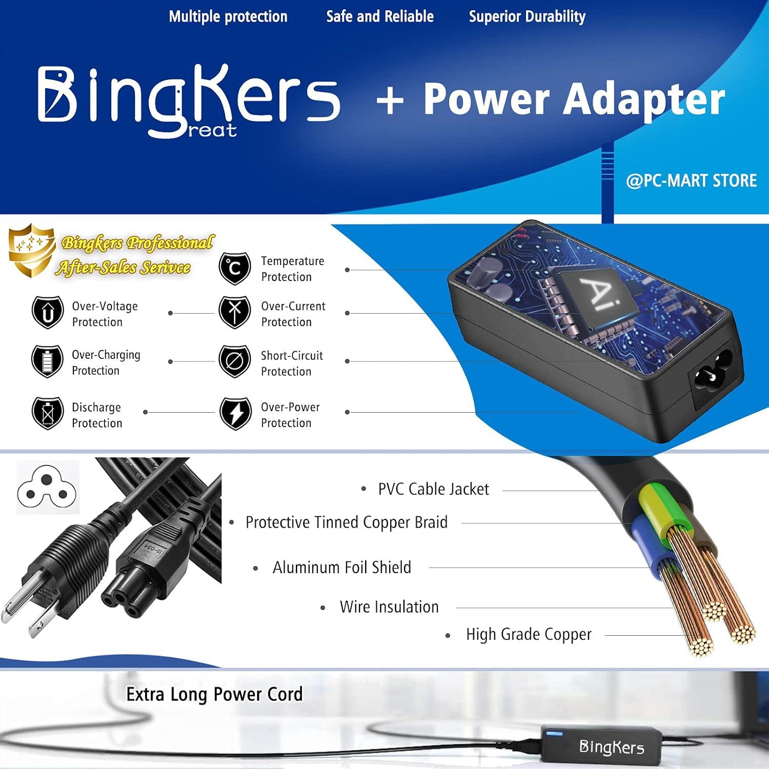 Cargador 45W Tipo-C USB-C BINGKERS para Lenovo ThinkPad