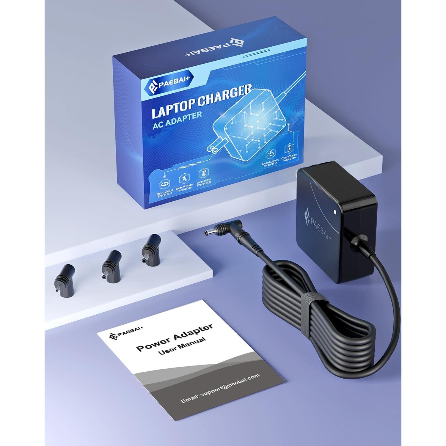 Cargador de Laptop 65W PAEBAI+ para Asus Vivobook Zenbook