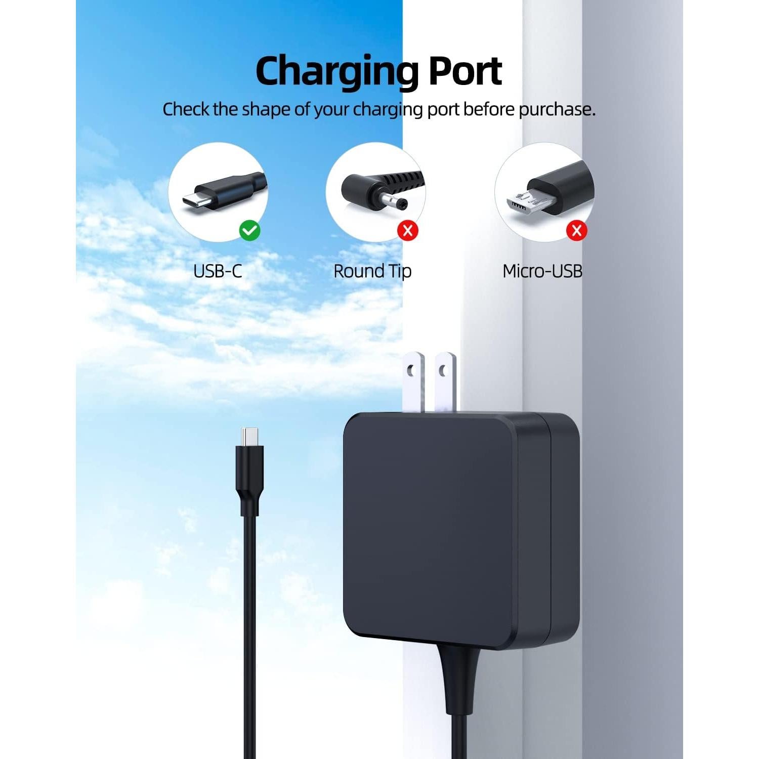 Cargador de CA 45W Superer para Asus ExpertBook Chromebook