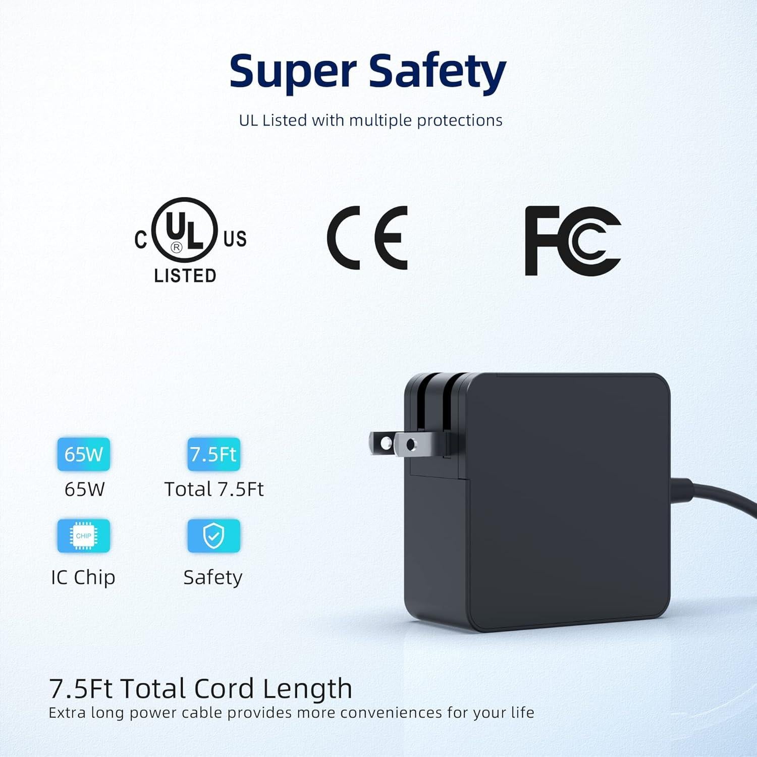 Cargador 65W Nicpower para Asus Zenbook Duo y ExpertBook