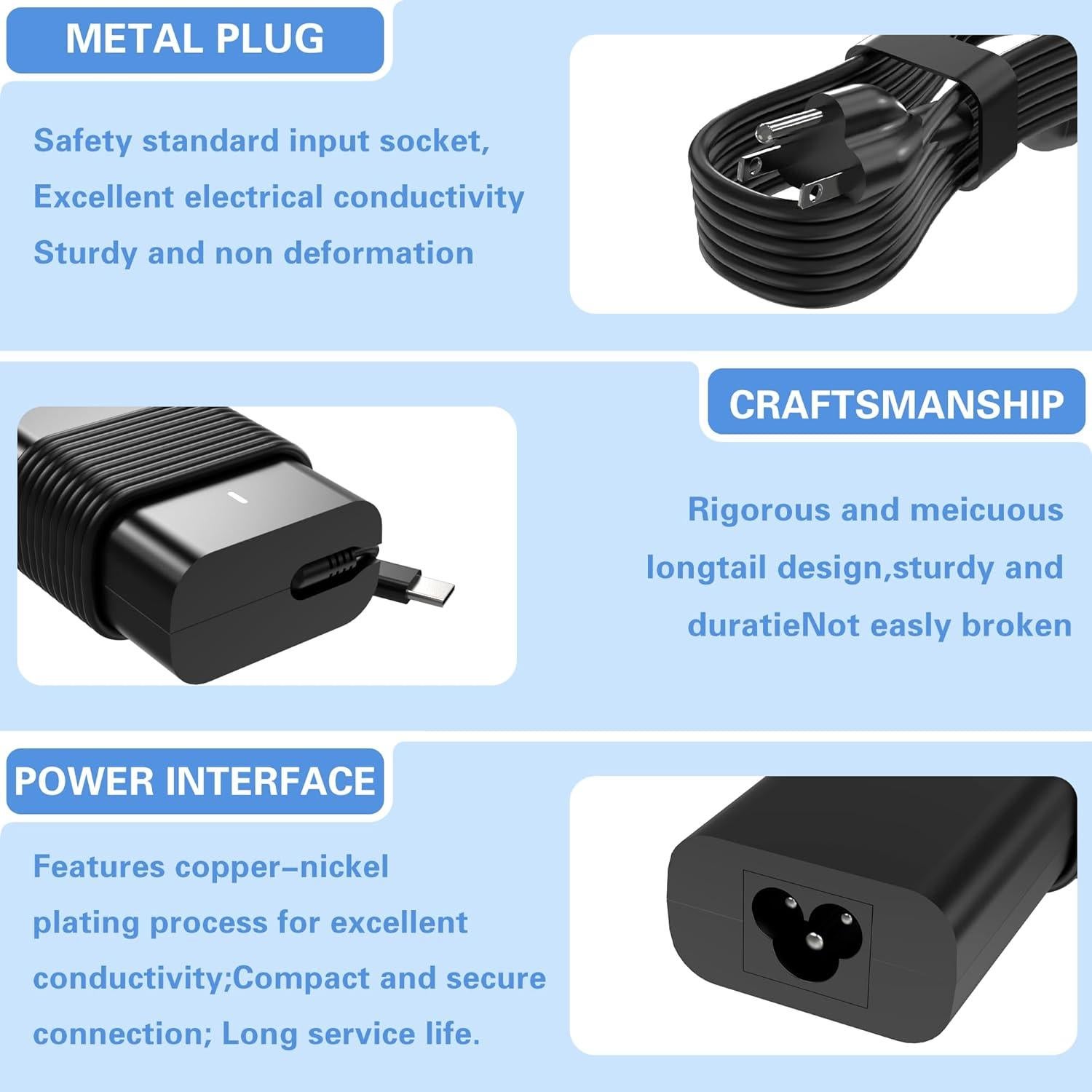 Cargador USB-C 65W DongGuan para Laptop Dell Inspiron XPS
