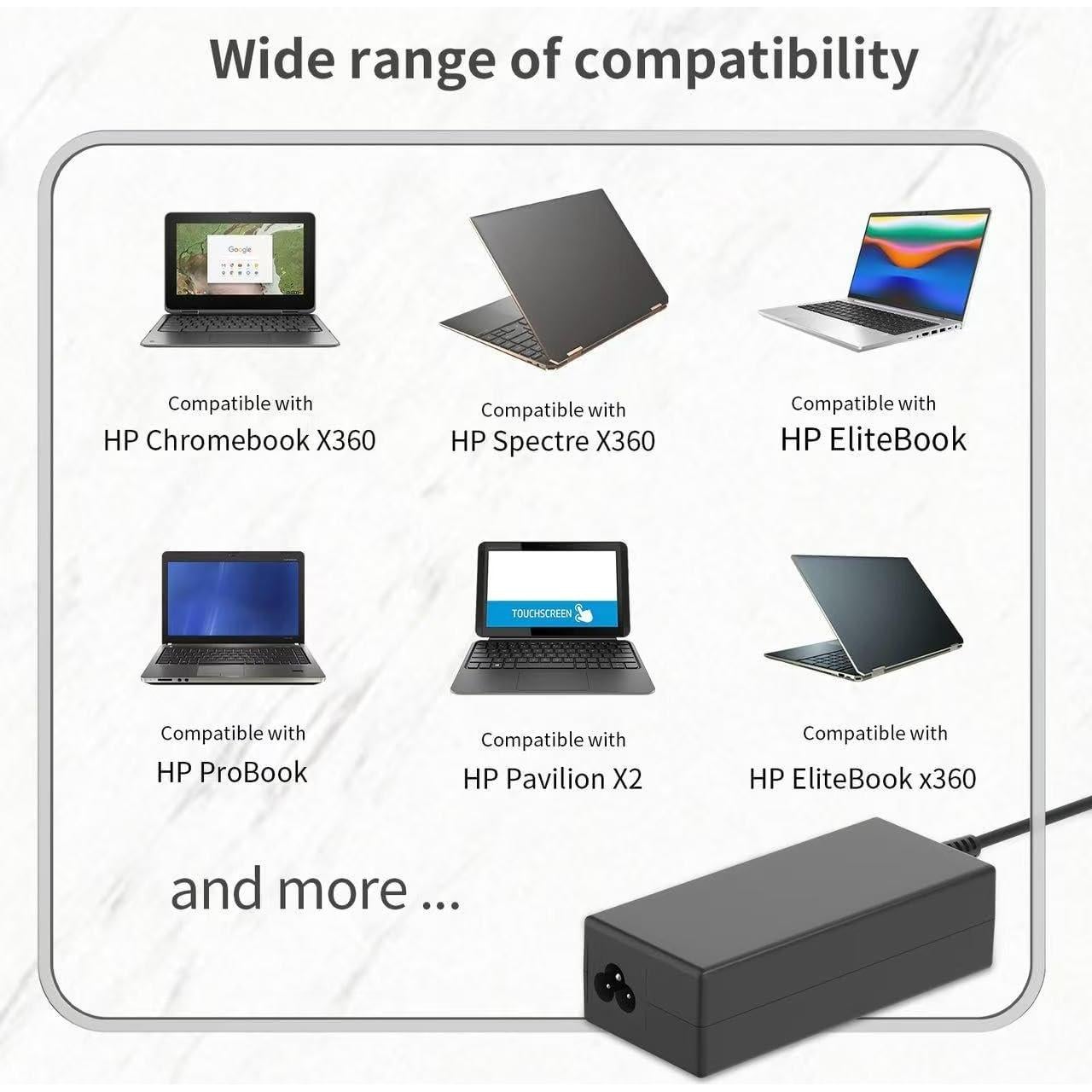 Cargador USB-C 65W Speott para Laptop HP y Chromebook