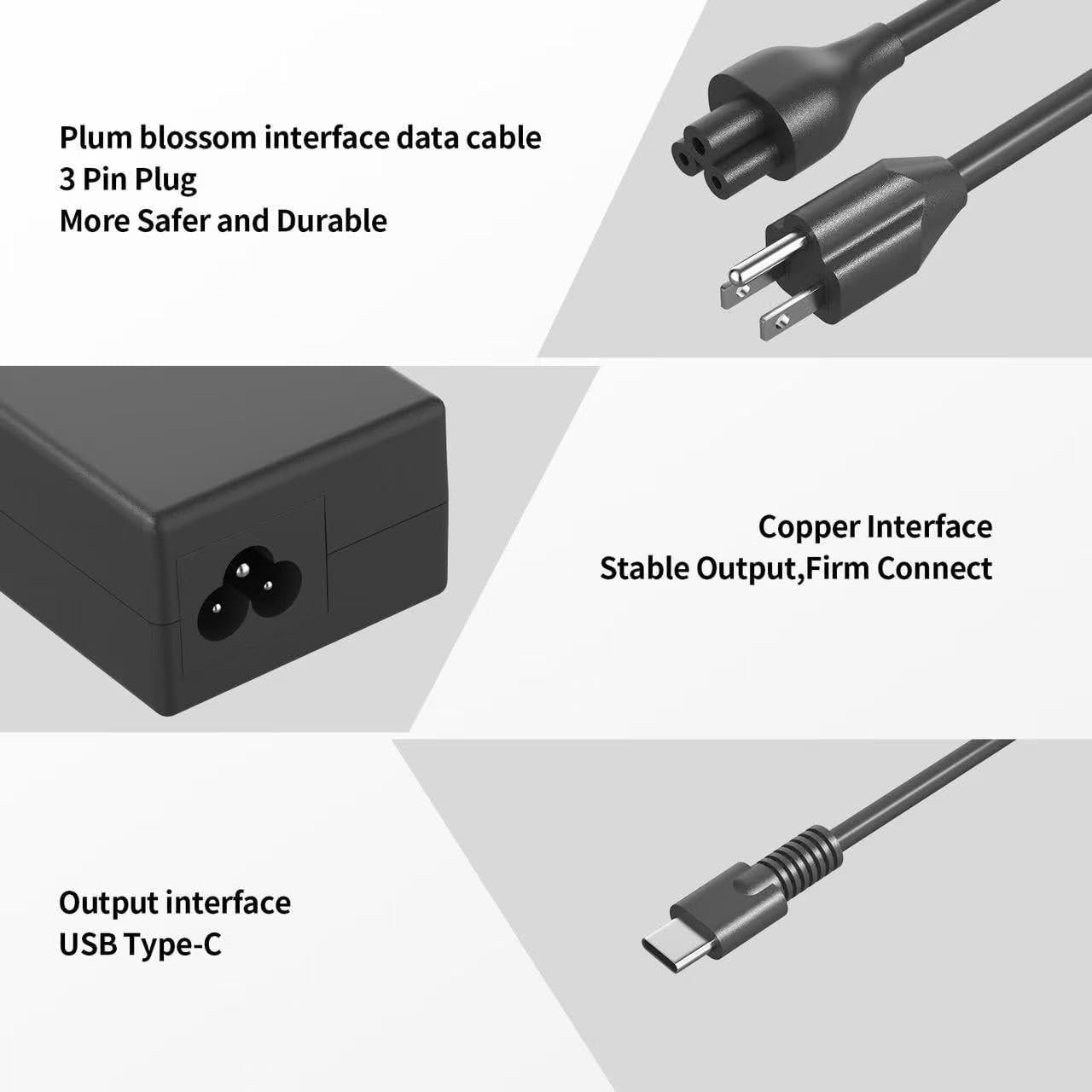 Cargador USB-C 65W Speott para Laptop HP y Chromebook