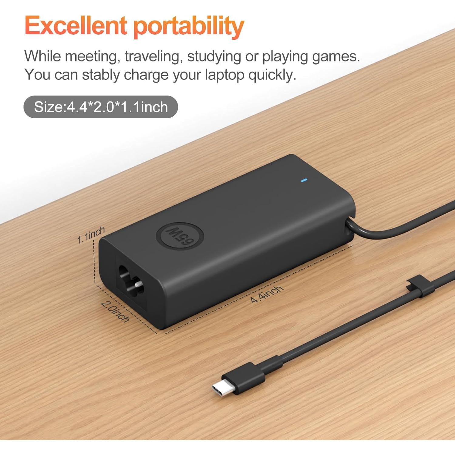 Cargador USB-C 65W Dell XPS 13 9250 9350 Latitude Inspiron