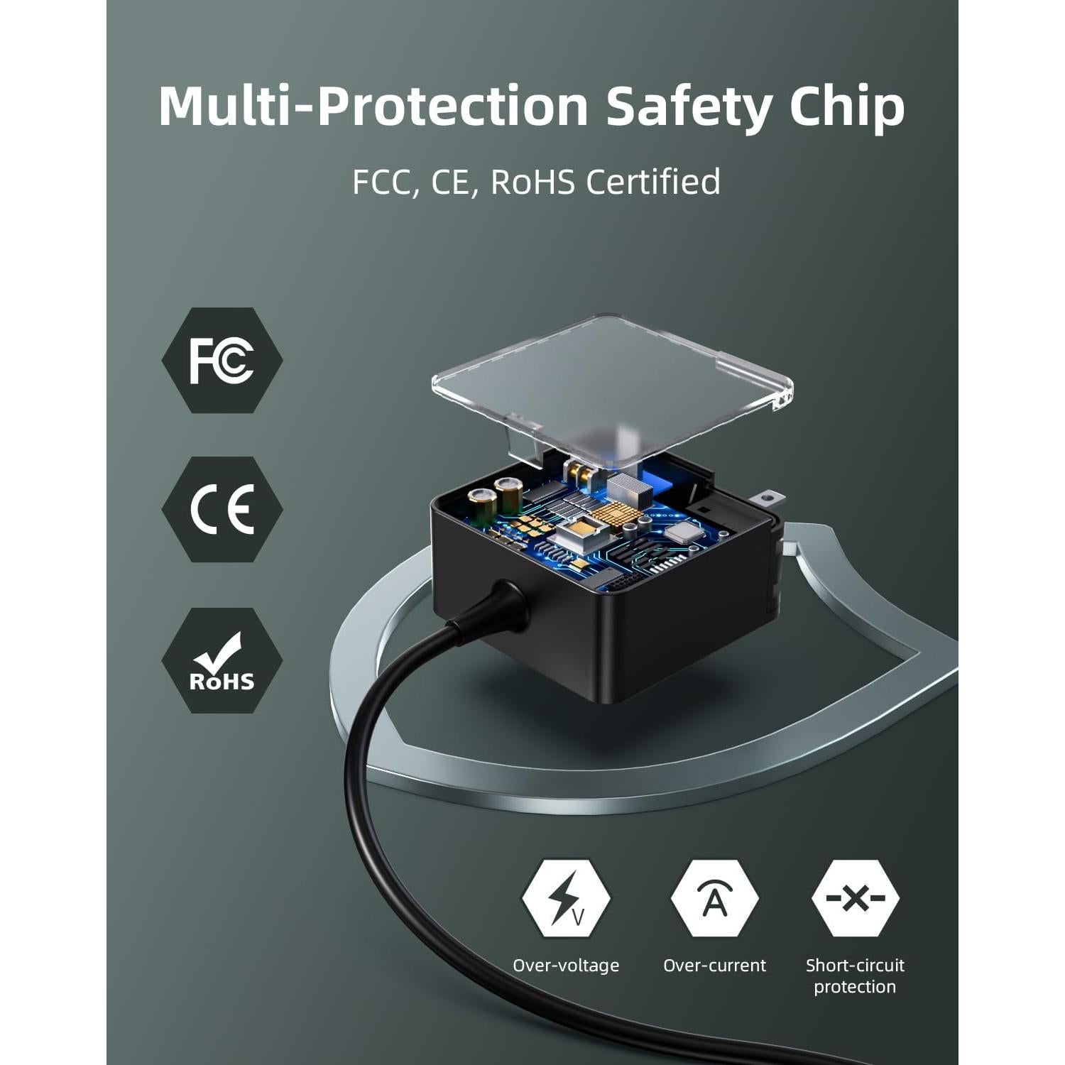 Cargador AC Superer 65W Punta Redonda Compatible Lenovo