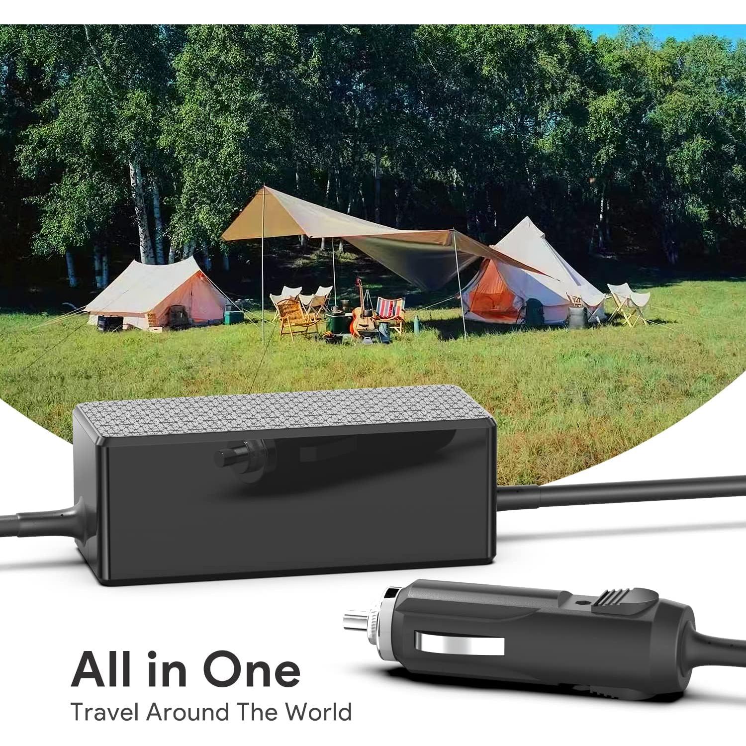 KFD 100W USB C Laptop Car Charger 12V-24V DC Adapter for MacBook Pro/Air,Hp,Dell,Surface,Lenovo Samsung,LG,Acer,Asus Rog G16 Flow X13 Z13,MSI Titan 18 17,DJI Mini 4/Mavic 3/Air 3 Type C Power Supply