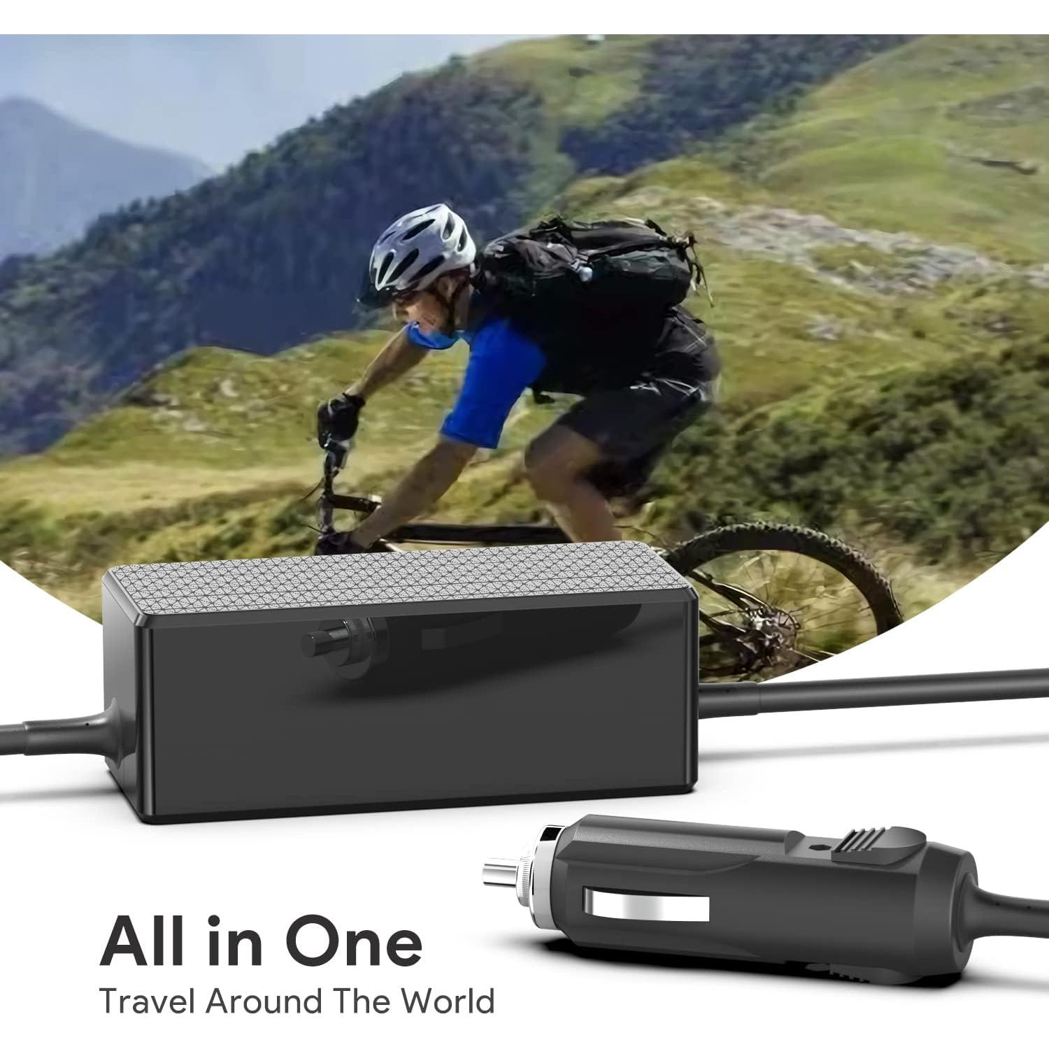 KFD 100W USB C Laptop Car Charger 12V-24V DC Adapter for MacBook Pro/Air,Hp,Dell,Surface,Lenovo Samsung,LG,Acer,Asus Rog G16 Flow X13 Z13,MSI Titan 18 17,DJI Mini 4/Mavic 3/Air 3 Type C Power Supply