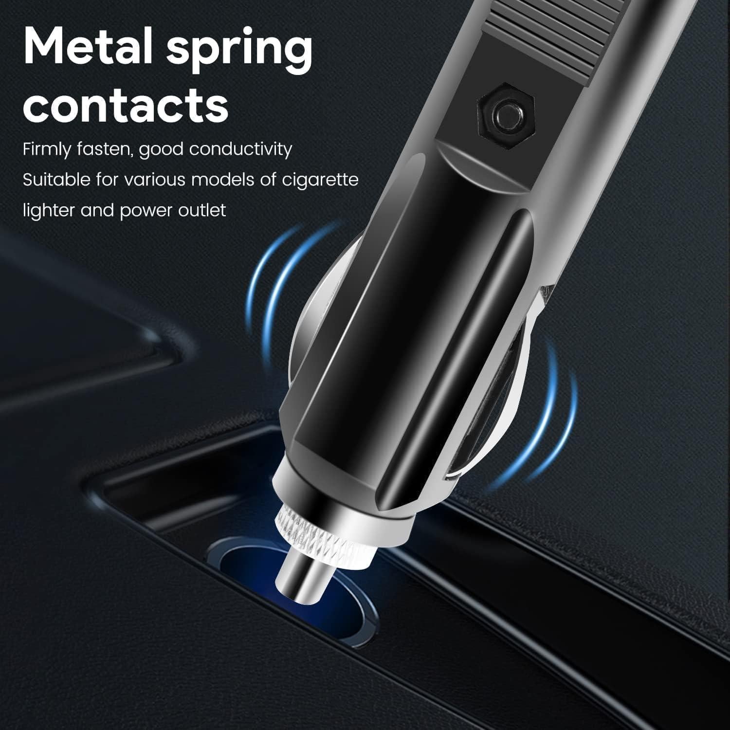 KFD 100W USB C Laptop Car Charger 12V-24V DC Adapter for MacBook Pro/Air,Hp,Dell,Surface,Lenovo Samsung,LG,Acer,Asus Rog G16 Flow X13 Z13,MSI Titan 18 17,DJI Mini 4/Mavic 3/Air 3 Type C Power Supply