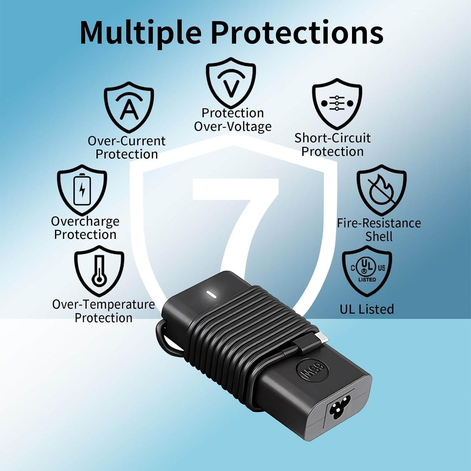 Cargador USB C 65W ZAYAUPVL para Laptop Dell XPS Latitude